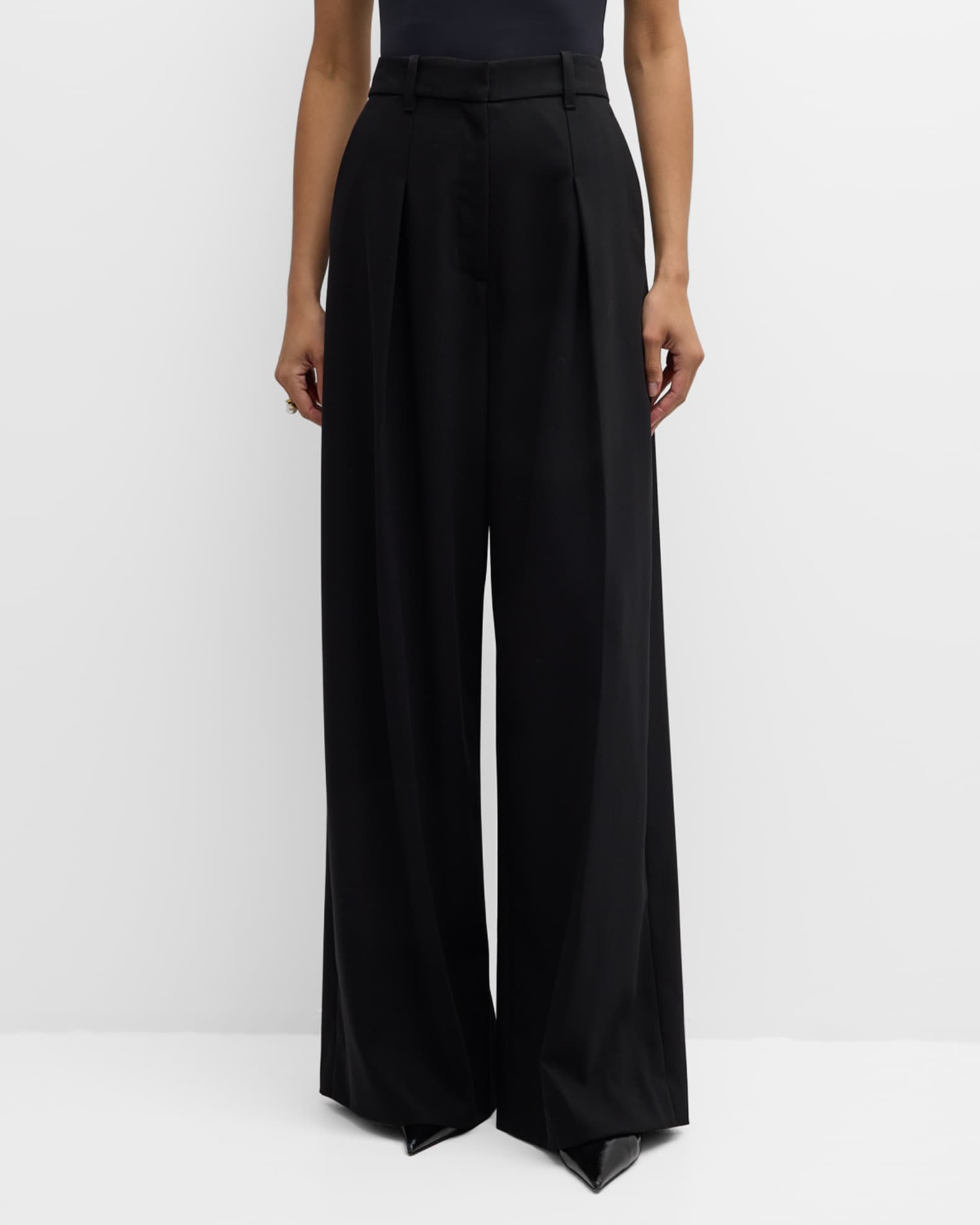 Ryder Pleated Straight-Leg Pants 1