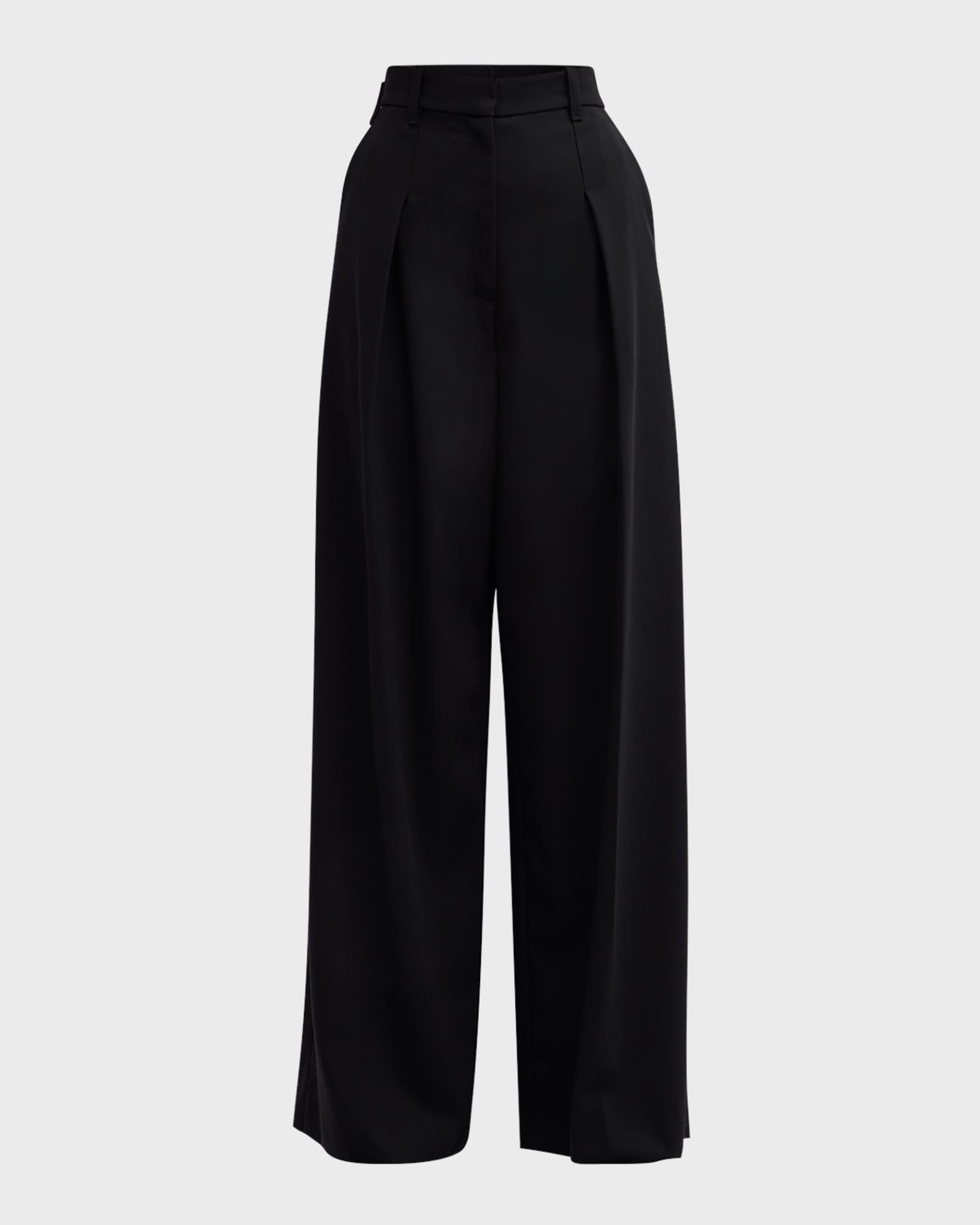 Ryder Pleated Straight-Leg Pants 0