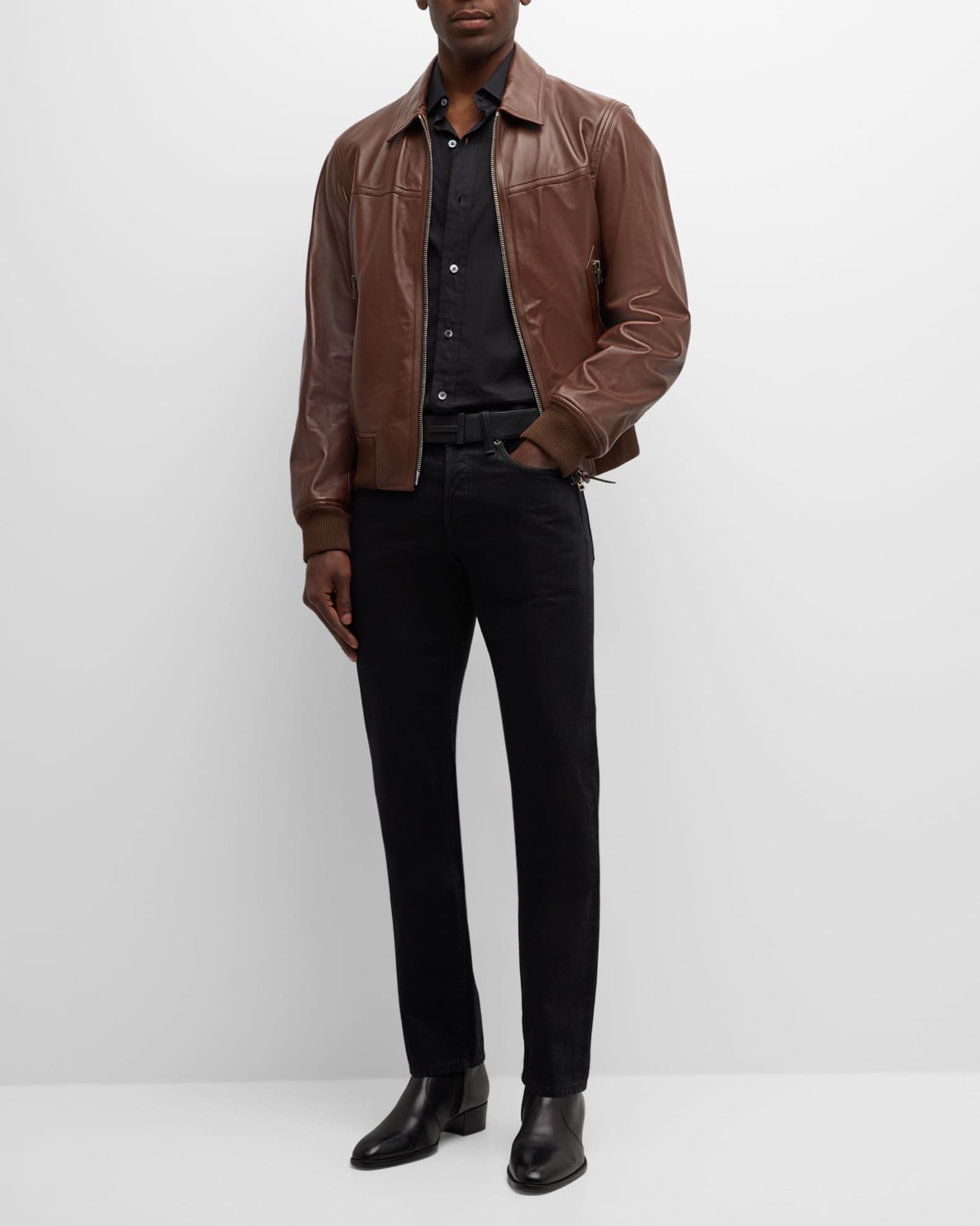 TOM FORD Men s Napa Leather Jacket Neiman Marcus