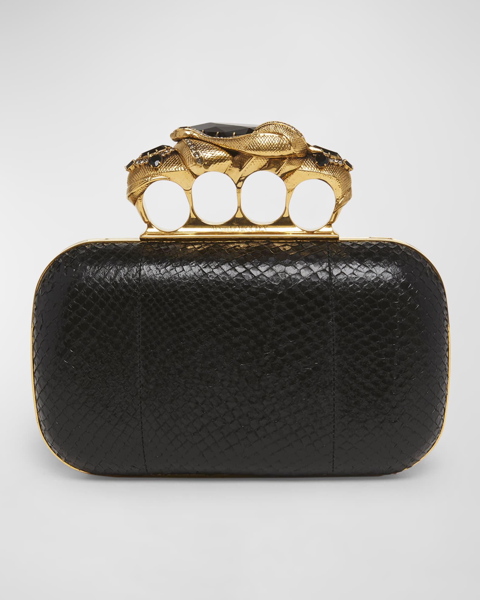 Alexander McQueen The Snake Four-Ring Clutch Bag | Neiman Marcus