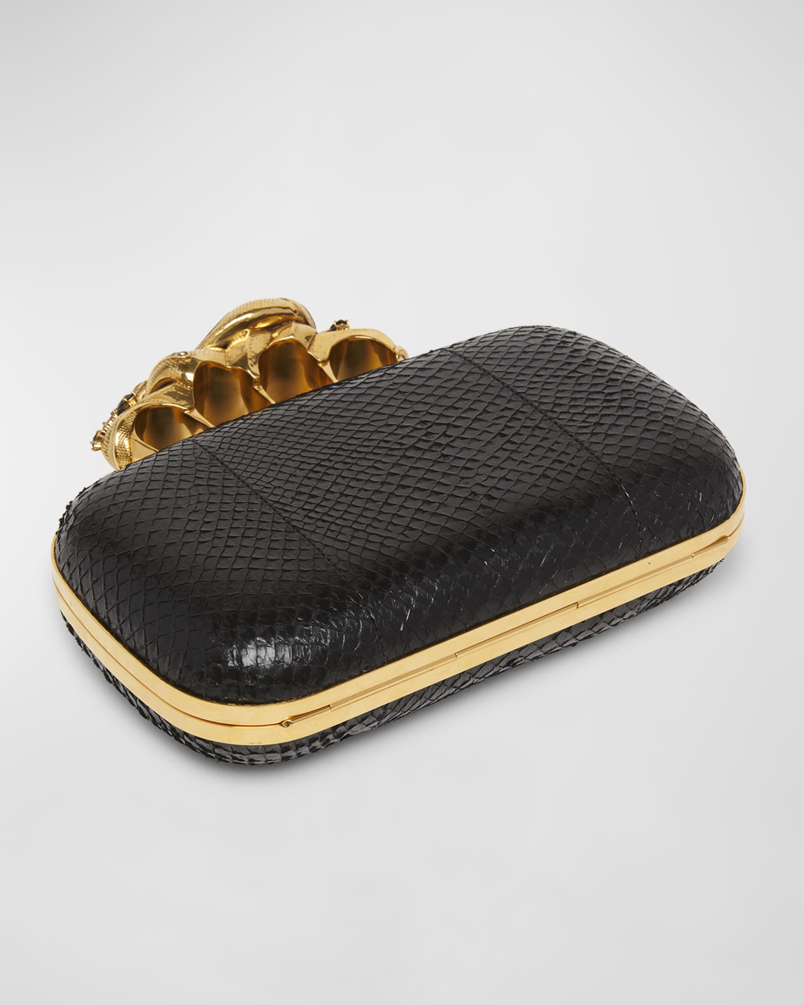 Alexander McQueen The Snake Four-Ring Clutch Bag | Neiman Marcus