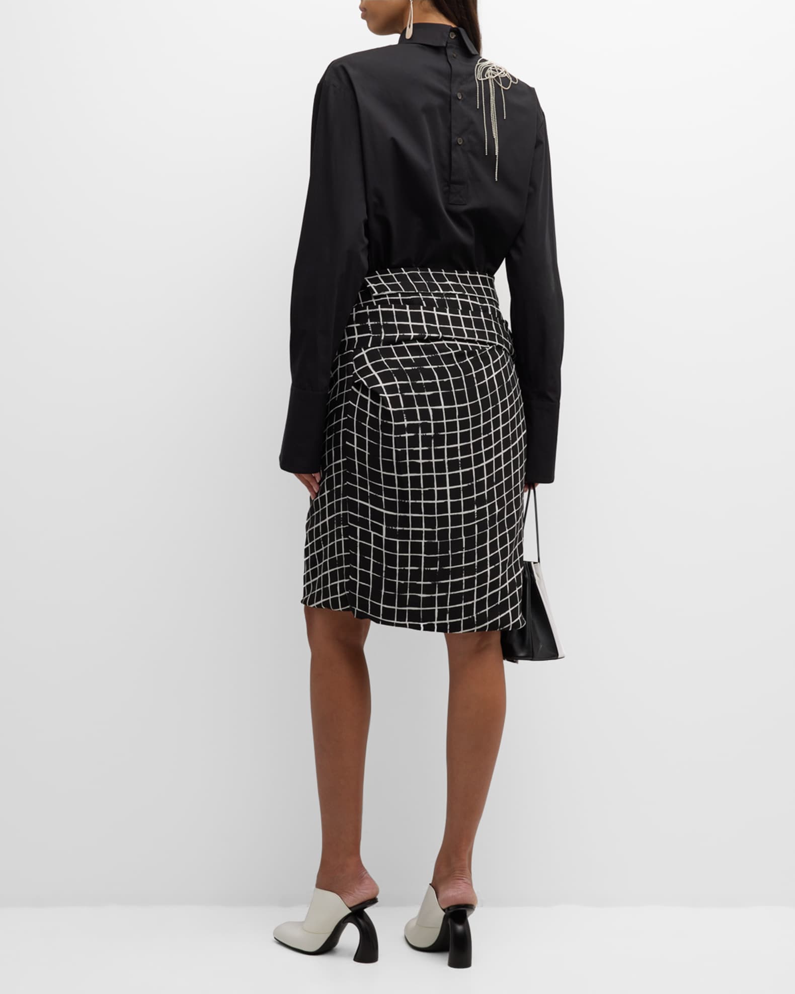 Dries Van Noten Corso Embellished Oversize Cotton Shirt | Neiman