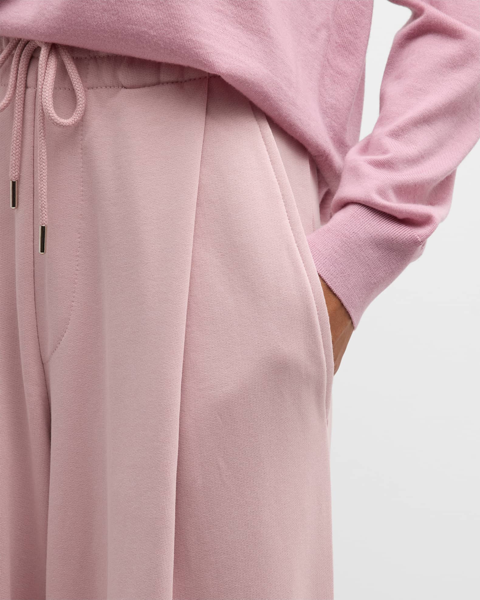 Dries Van Noten Hadium Pleated Wide-Leg Sweatpants | Neiman Marcus