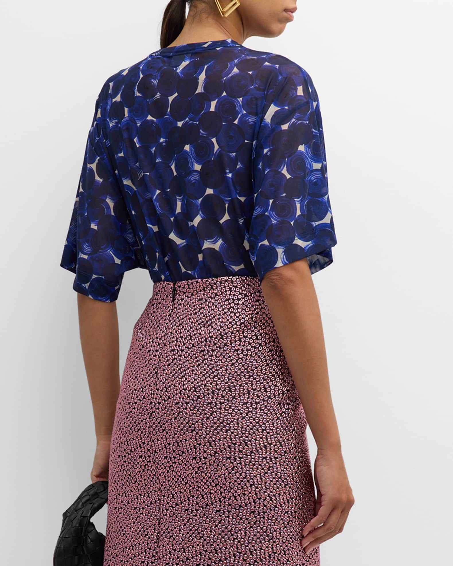 Hoge Printed Mesh Oversized T-Shirt