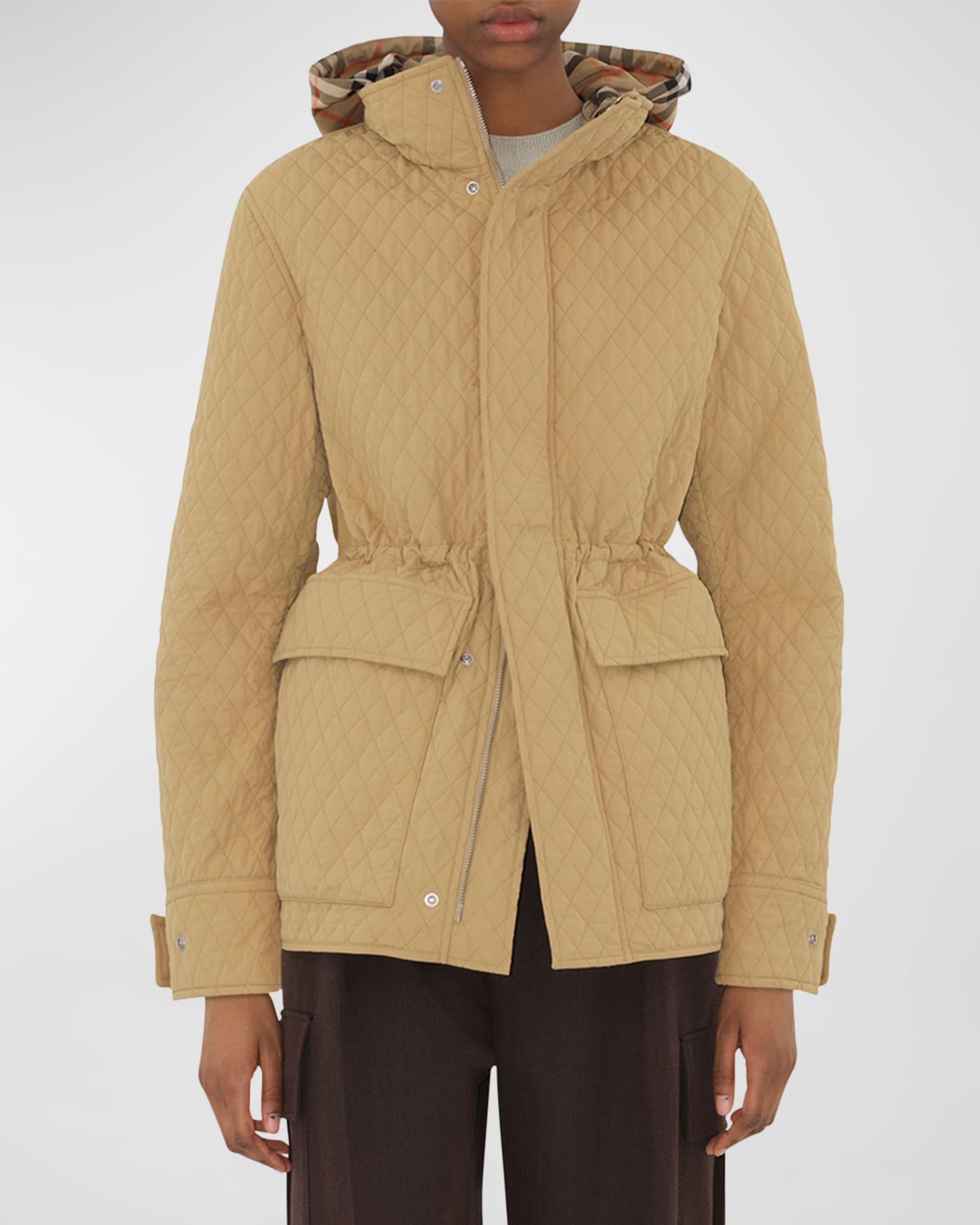 Burberry quilted jacket neiman marcus top