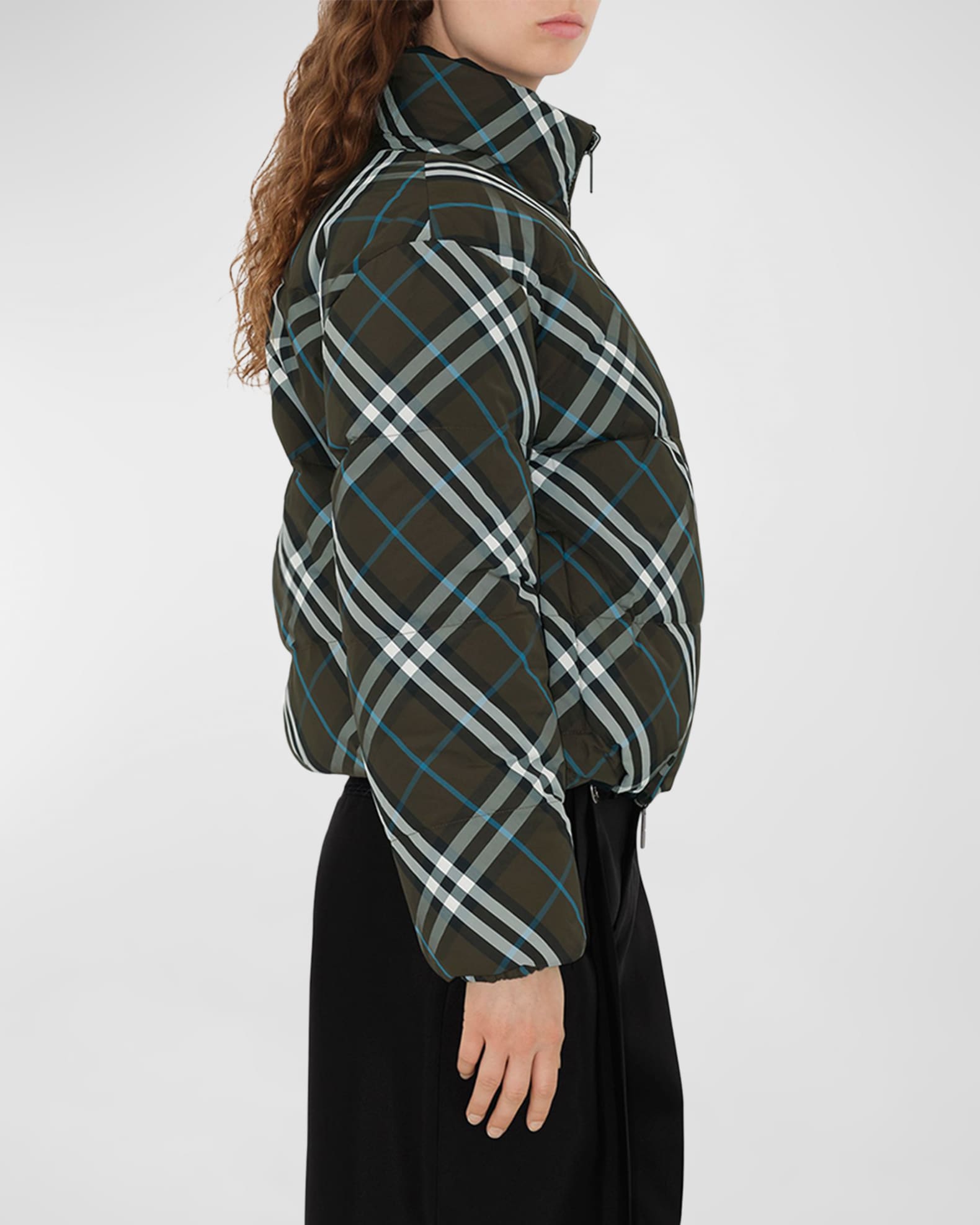 Burberry Reversible Check Short Puffer Jacket | Neiman Marcus