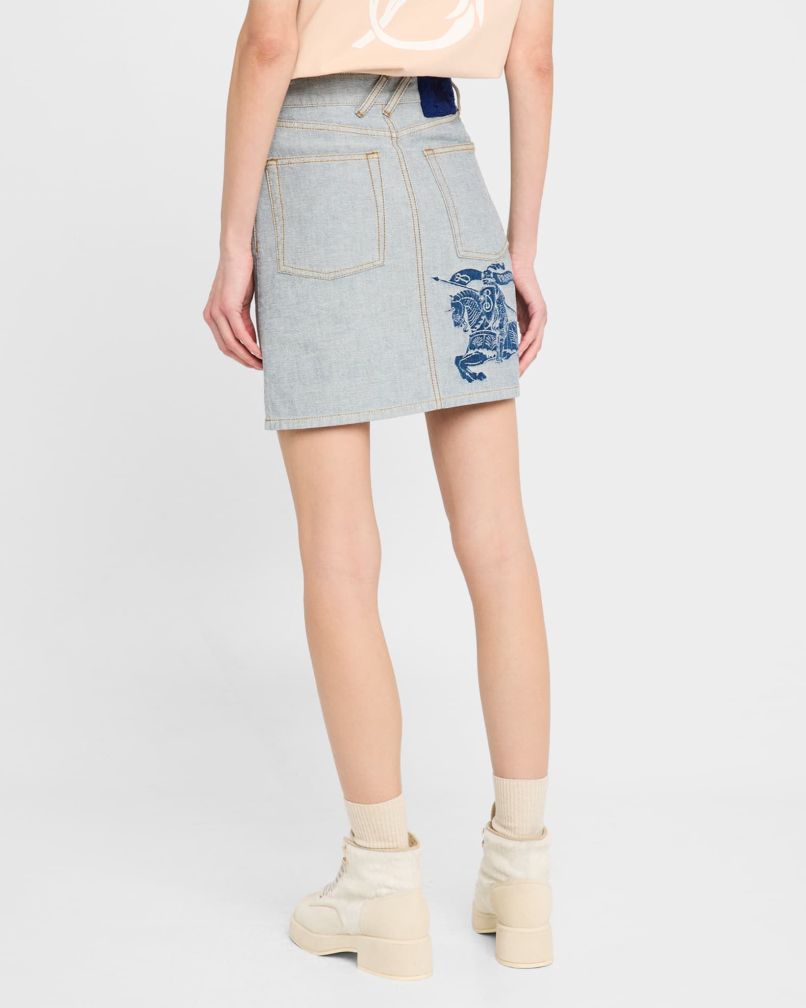 高速 割引 平日 Mini Denim EKD Burberry Skirt Marcus Neiman | スカート