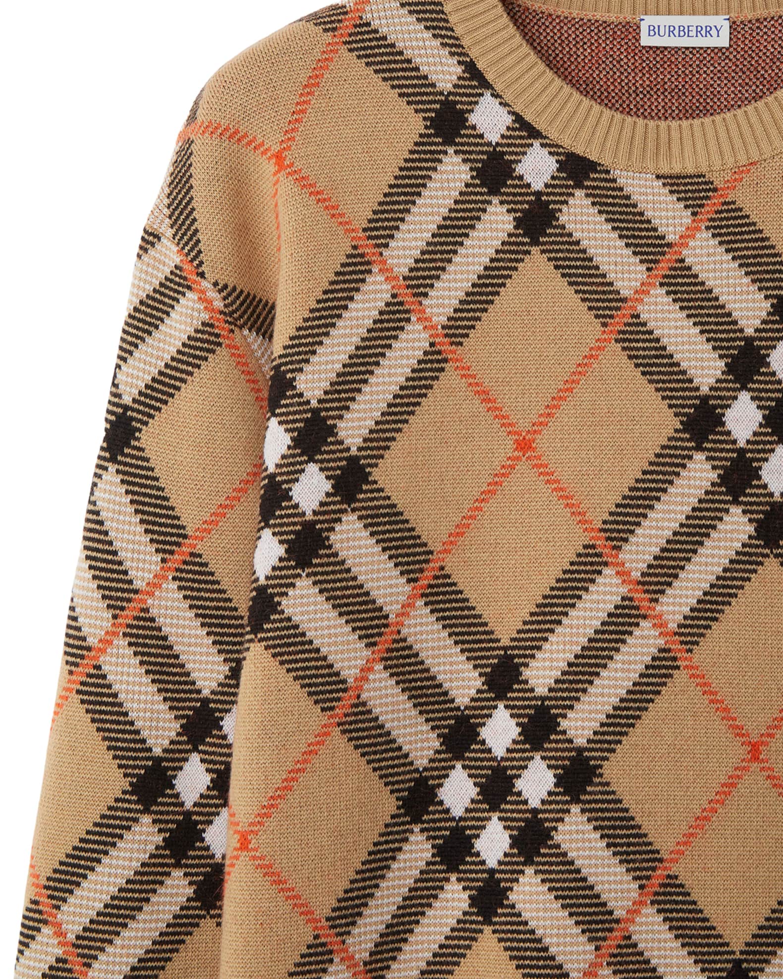 Burberry plaid sweater clearance