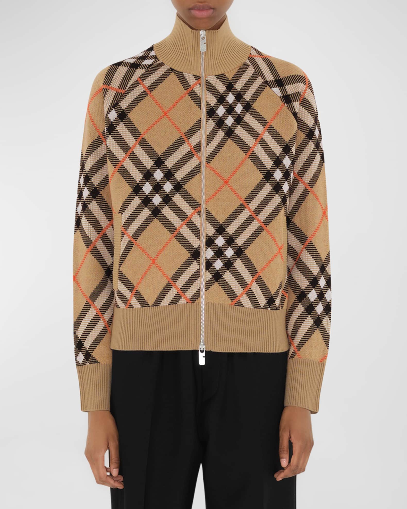 Check Knitwear Jacket