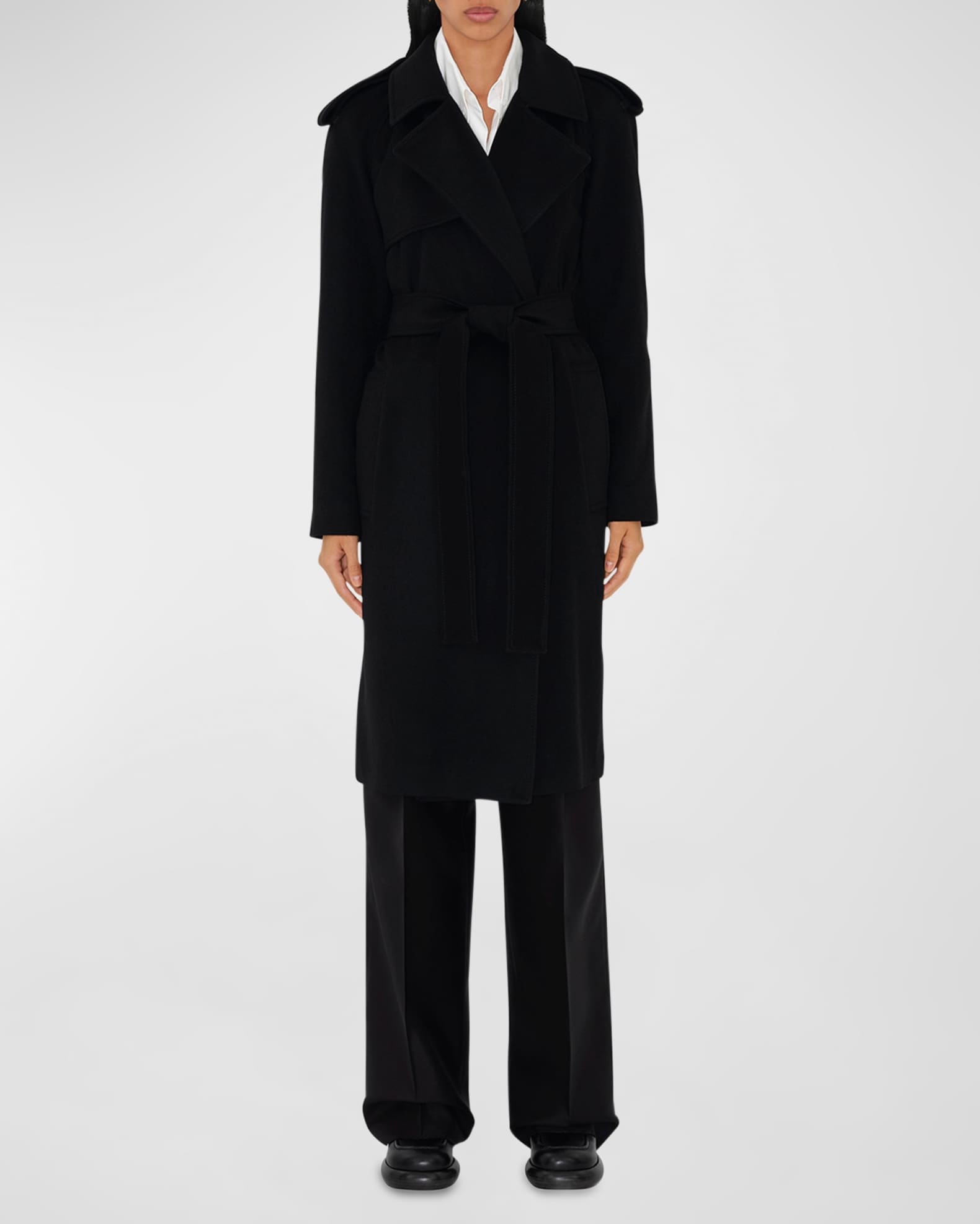 Burberry kensington cashmere trench coat deals