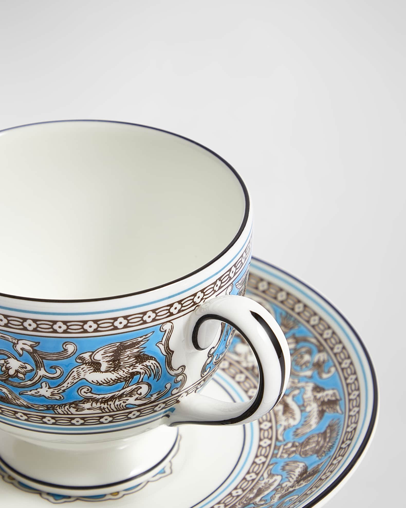 Wedgwood Florentine Turquoise Teacup & Saucer, 6.1 oz. | Neiman Marcus