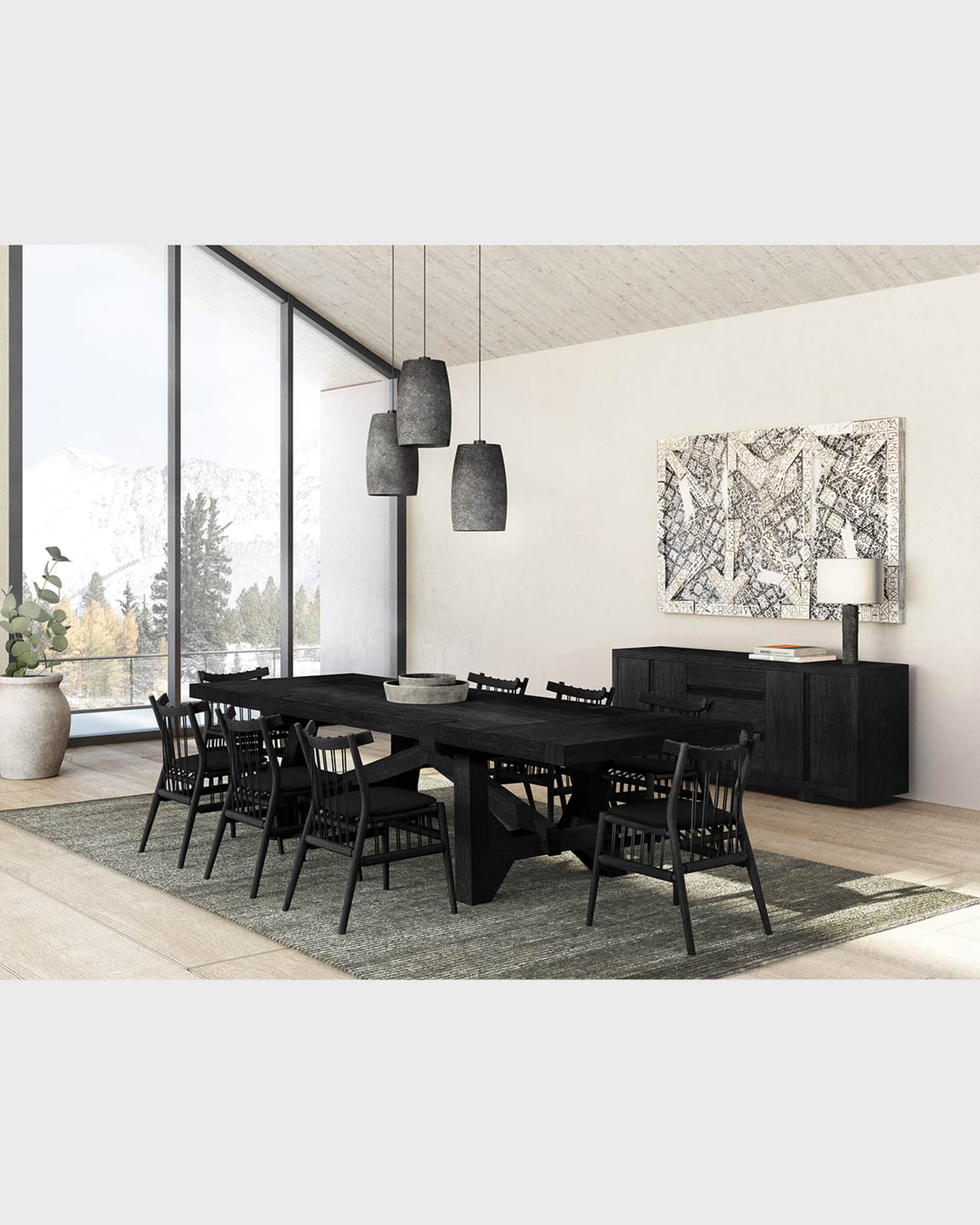 Cavalletto Home Italian Country Dining Table with Two Leaves, 86