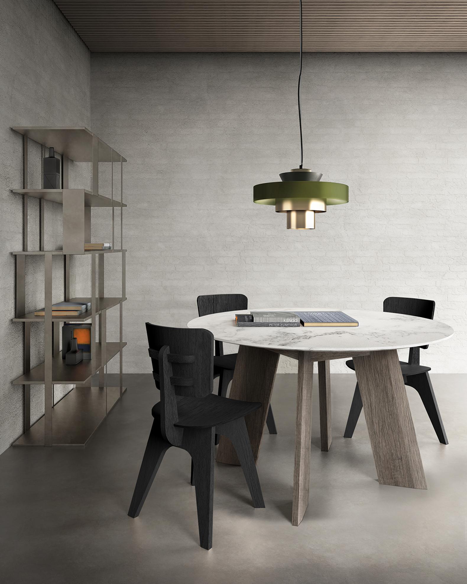 Cavalletto Home Modern Fin Round Dining Table, 51