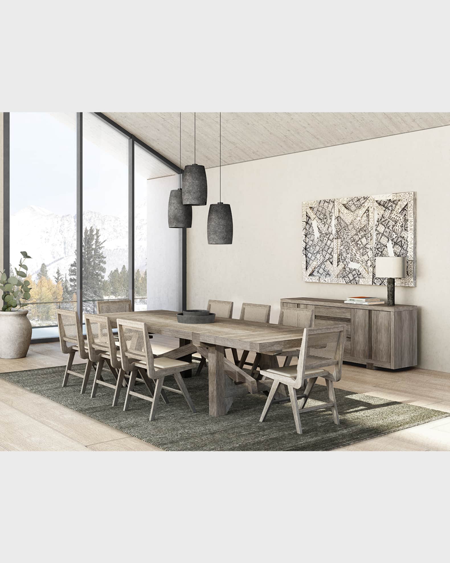 Cane Dining Side Chair, Set of 2 1