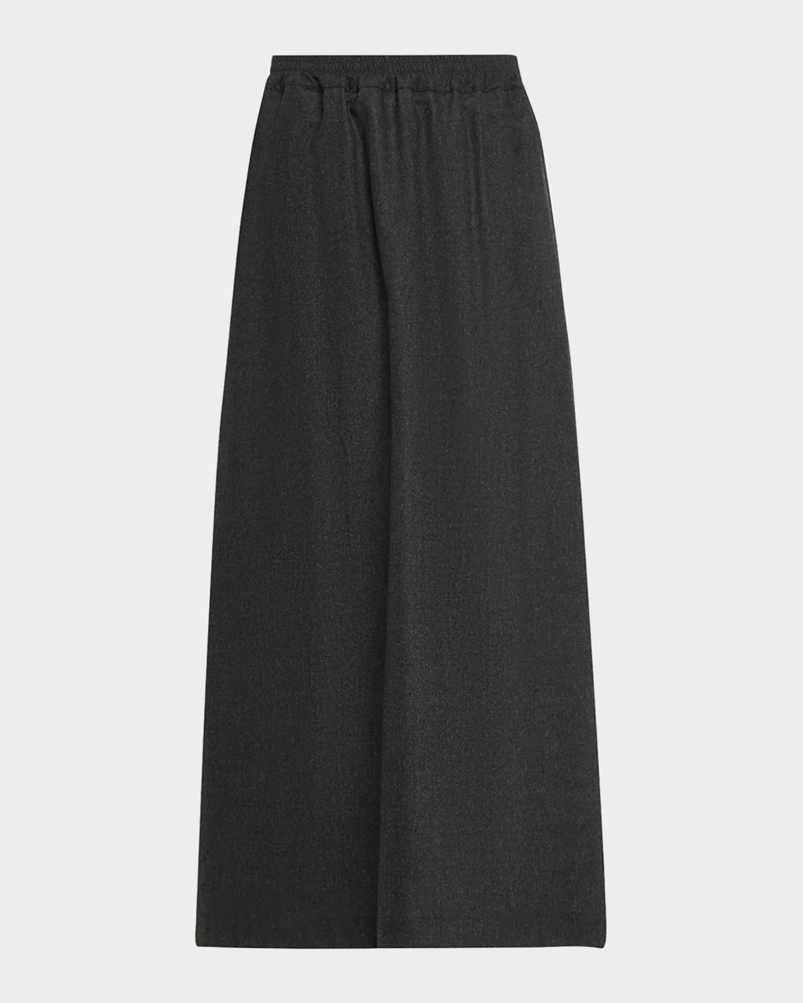 Cashmere-Blend A-Line Maxi Skirt 0