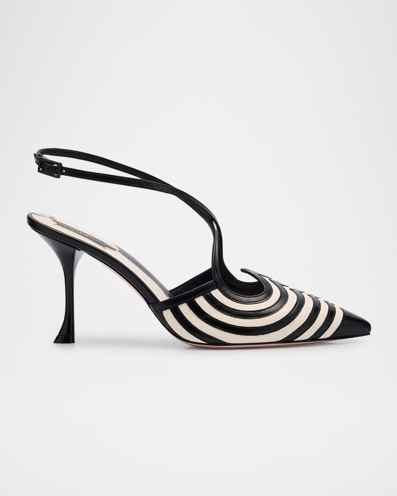 I Love Vivier Leather Slingback Pumps  0