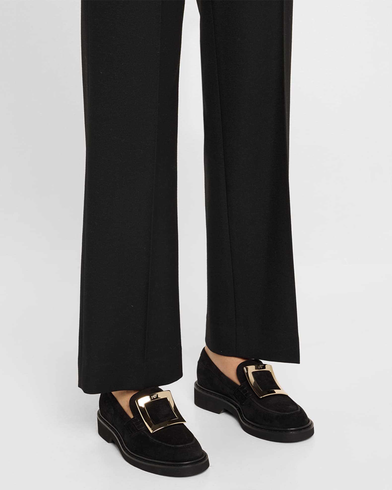 Viv Rangers Suede Buckle Loafers 1