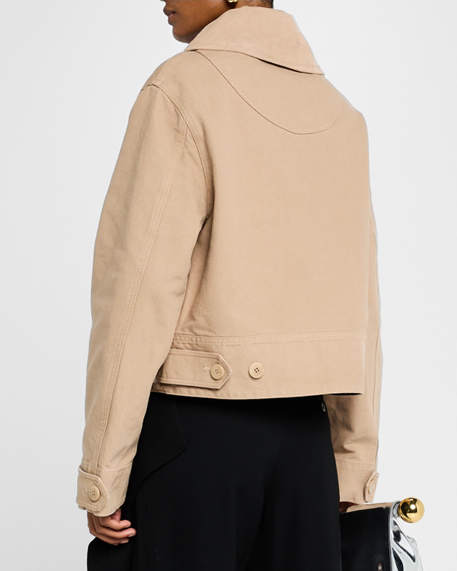 Cropped workwear jacket top