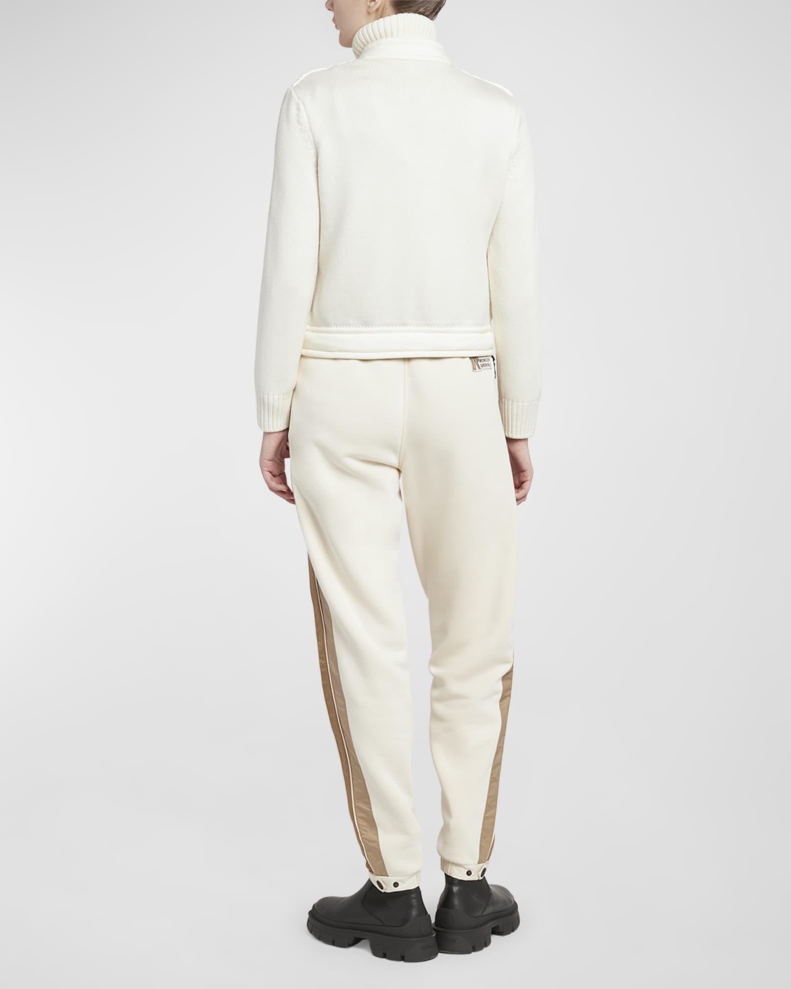 Moncler Grenoble Wool Quilted Zip-Up Cardigan | Neiman Marcus