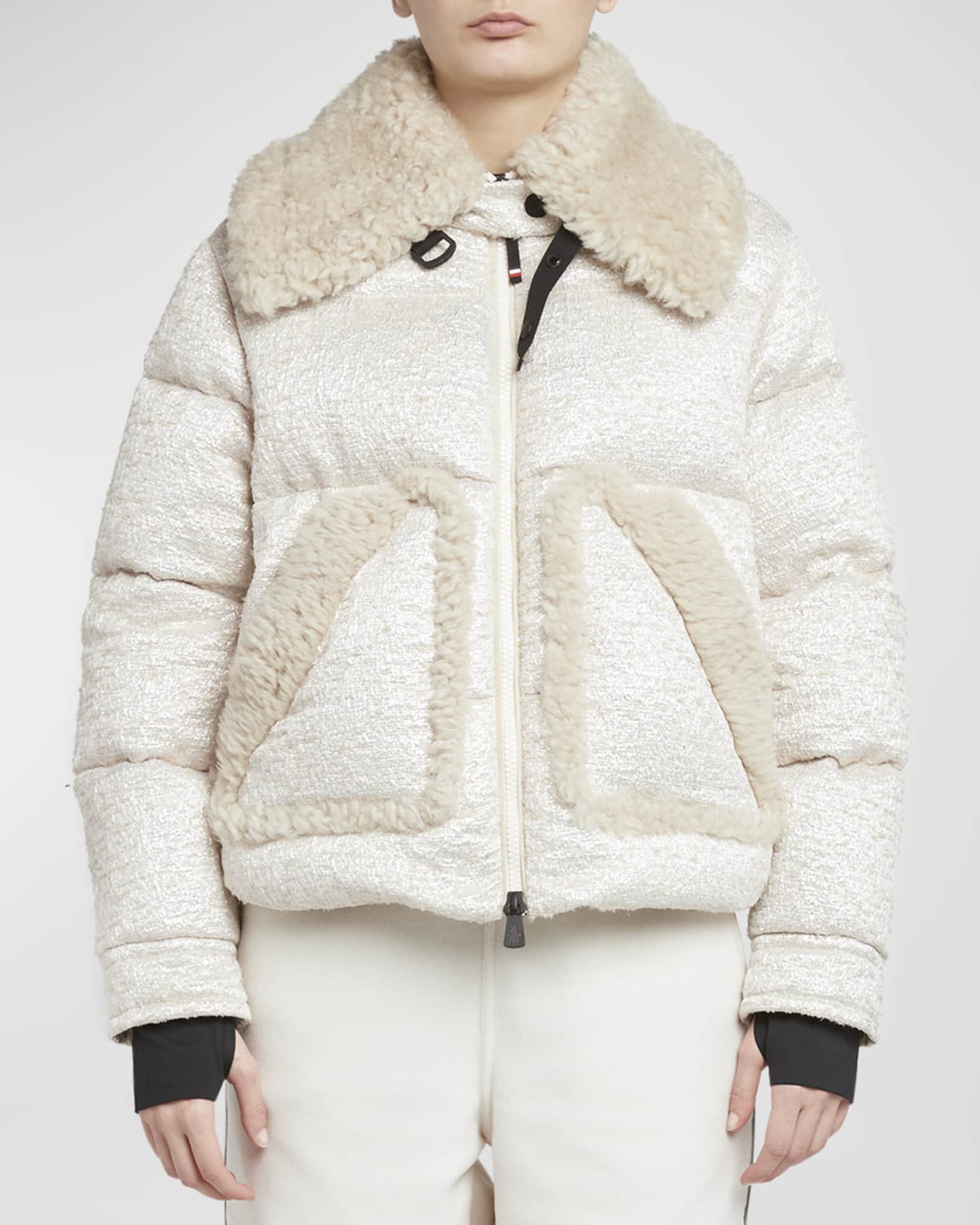 Stowe Metallic Boucle Puffer Jacket 1