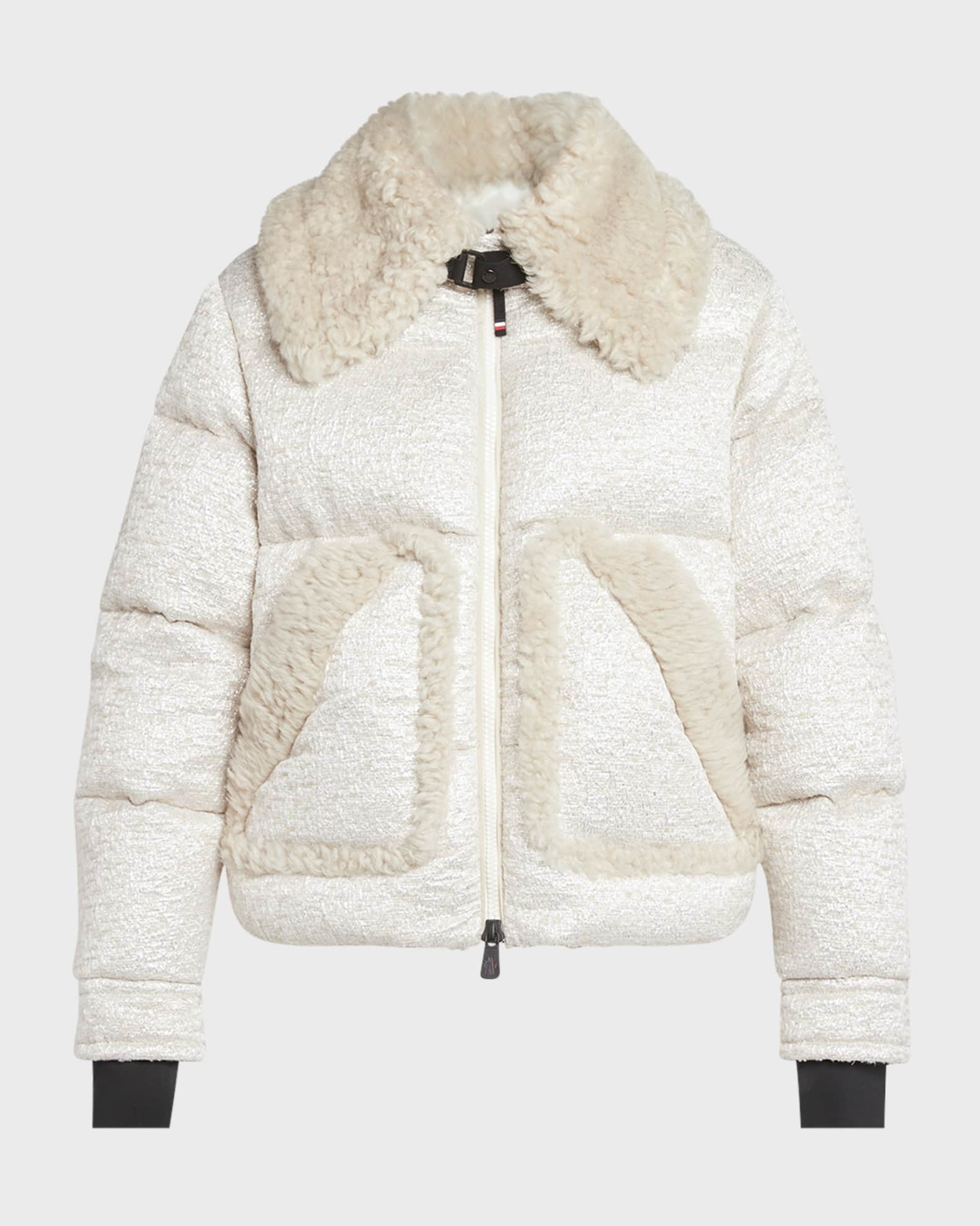 Stowe Metallic Boucle Puffer Jacket 0