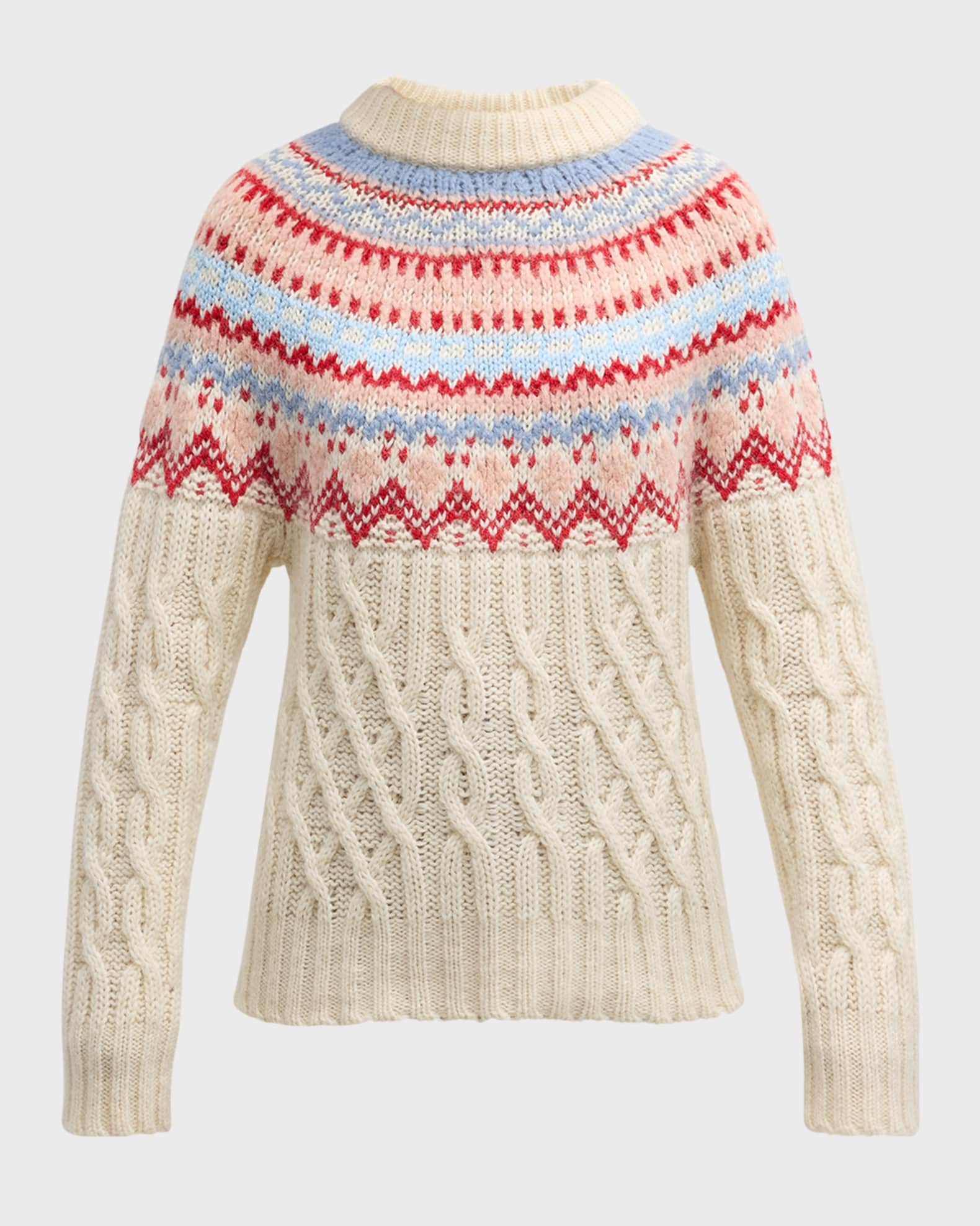 Cable-Knit Wool and Mohair Sweater  0