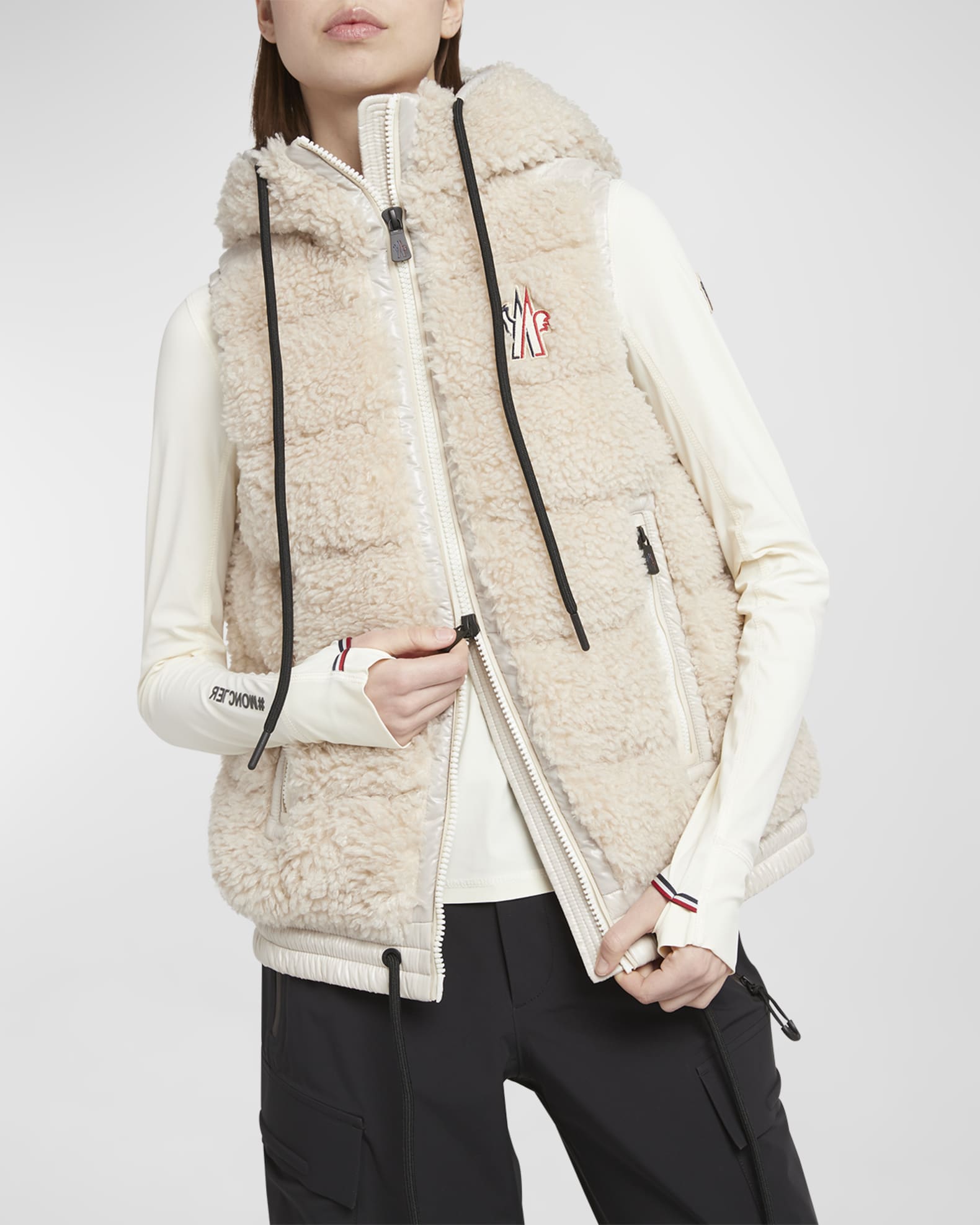 Moncler Grenoble Teddy Fleece Puffer Vest | Neiman Marcus