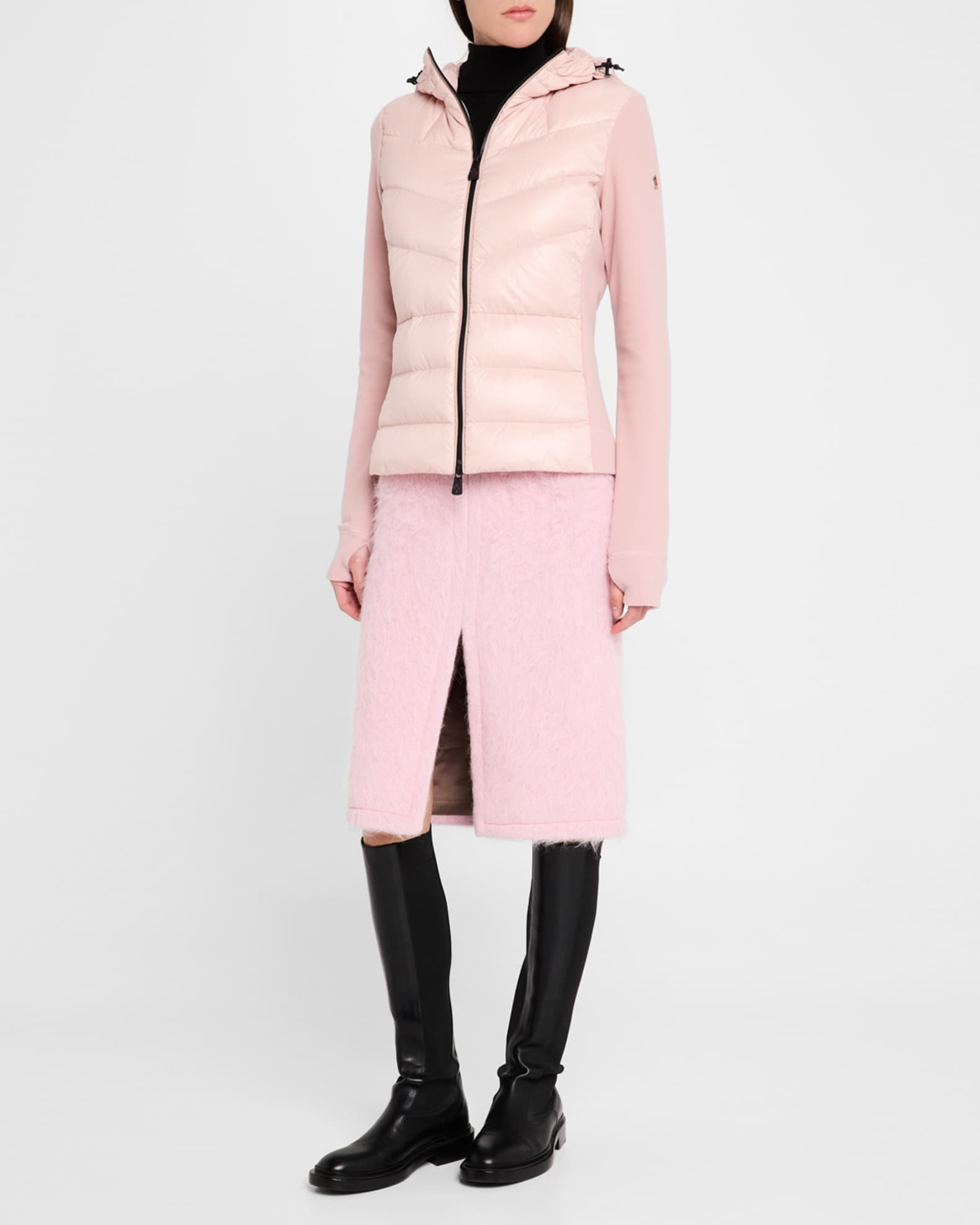 Puffer Polar Fleece Zip-Up Cardigan 1