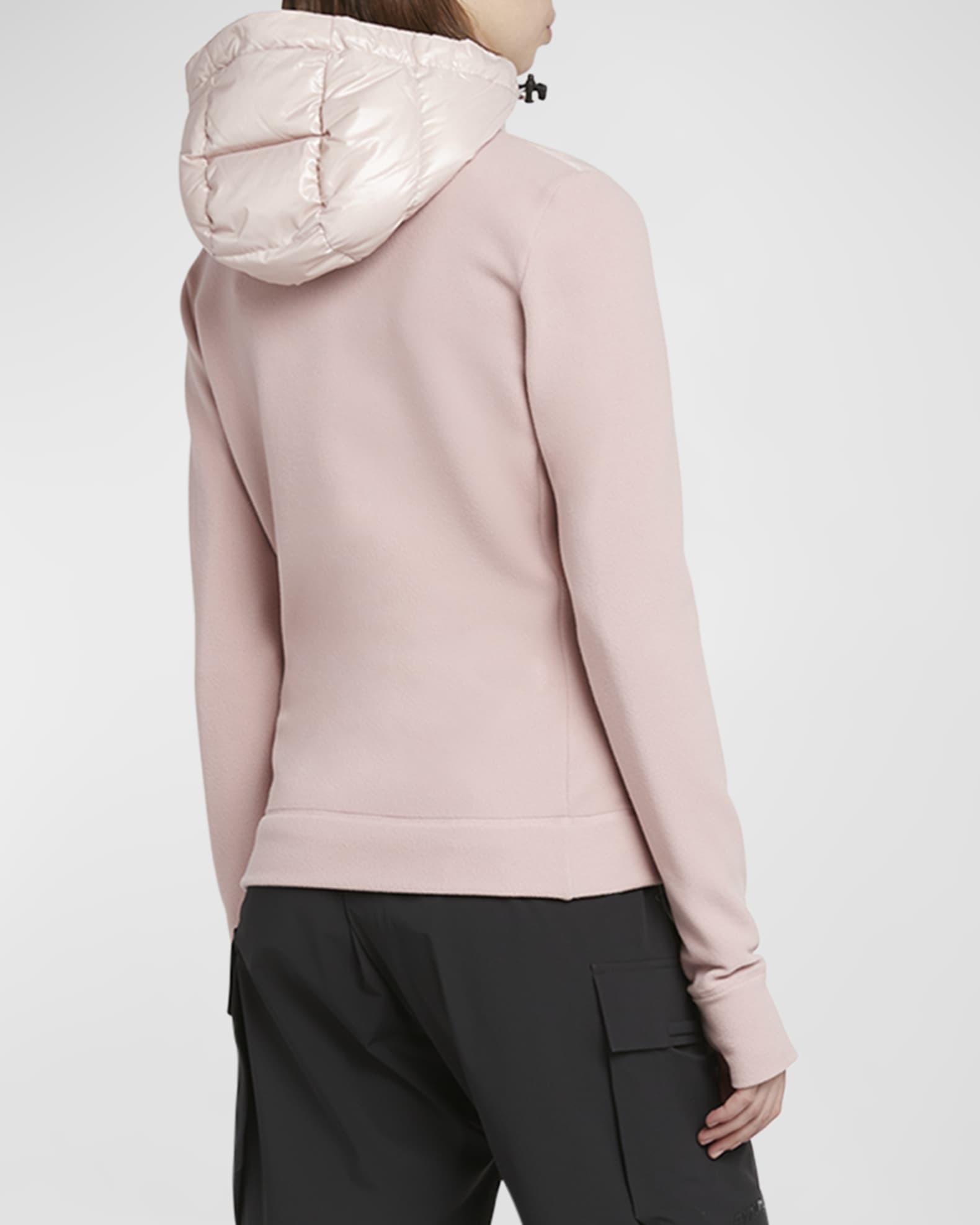 Moncler Grenoble Puffer Polar Fleece Zip-Up Cardigan | Neiman Marcus