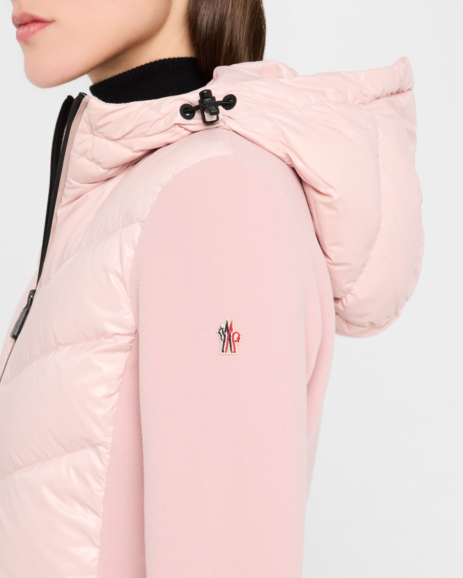 Moncler Grenoble Puffer Polar Fleece Zip-Up Cardigan | Neiman Marcus