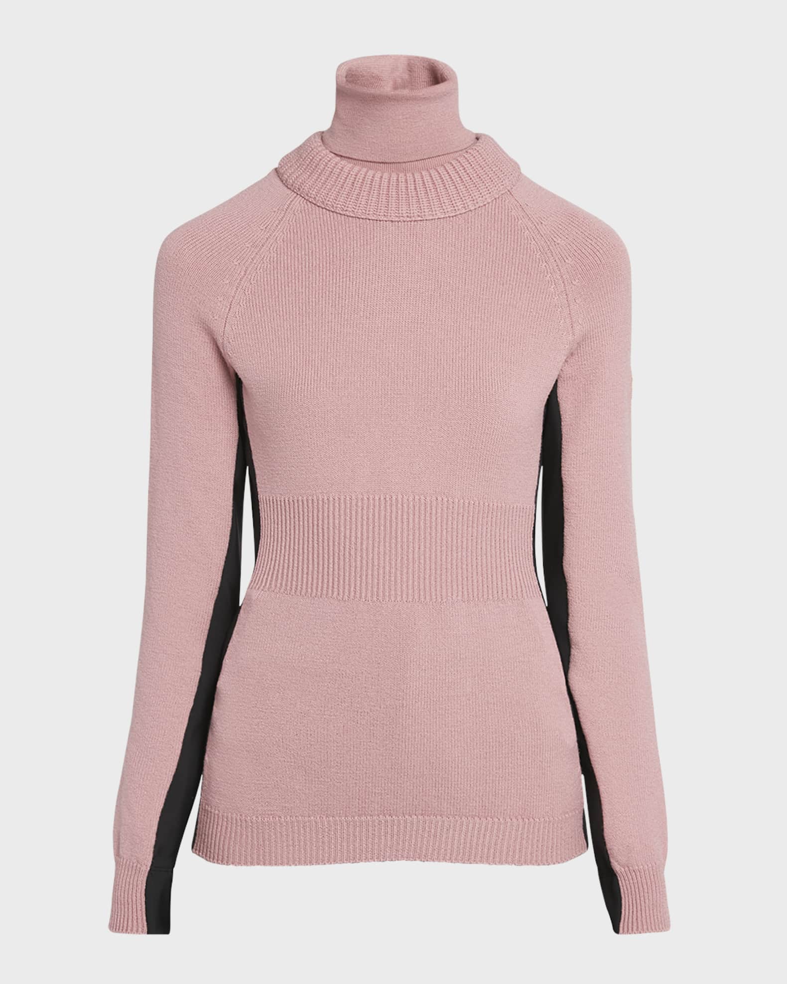 Wool and Fleece Turtleneck Sweater 0