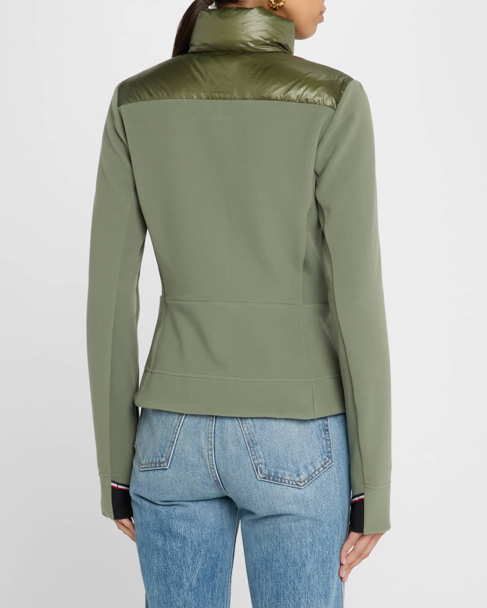 Moncler Grenoble Down Front Fleece Zip-Up Cardigan | Neiman Moncler Grenoble Down Front Fleece Zip-Up Cardigan | Neiman