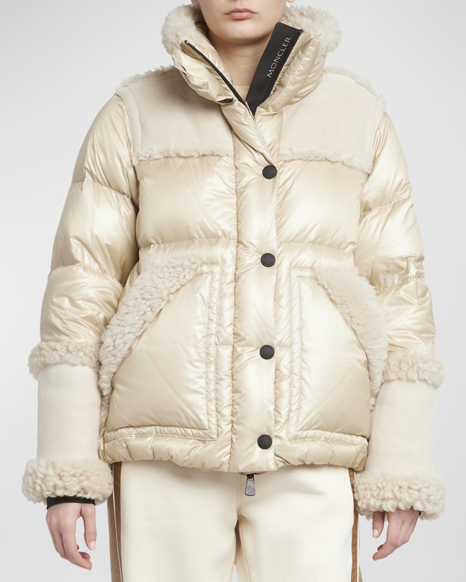 Esquel Shearling Trim Puffer Jacket  1