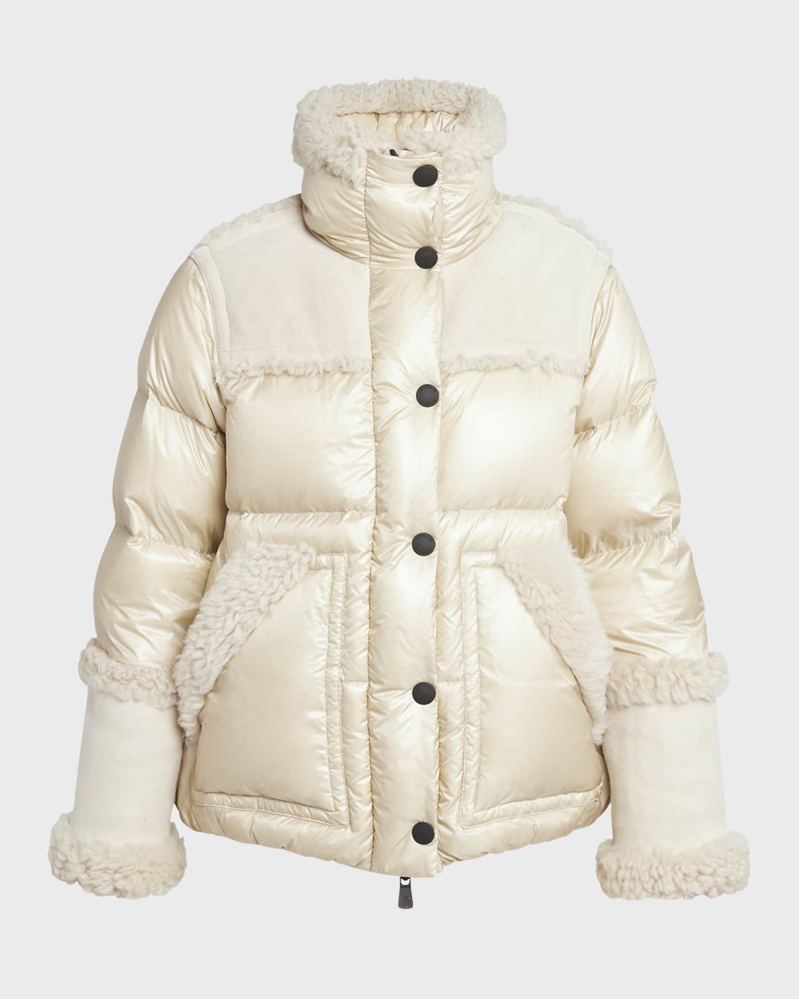 Esquel Shearling Trim Puffer Jacket  0