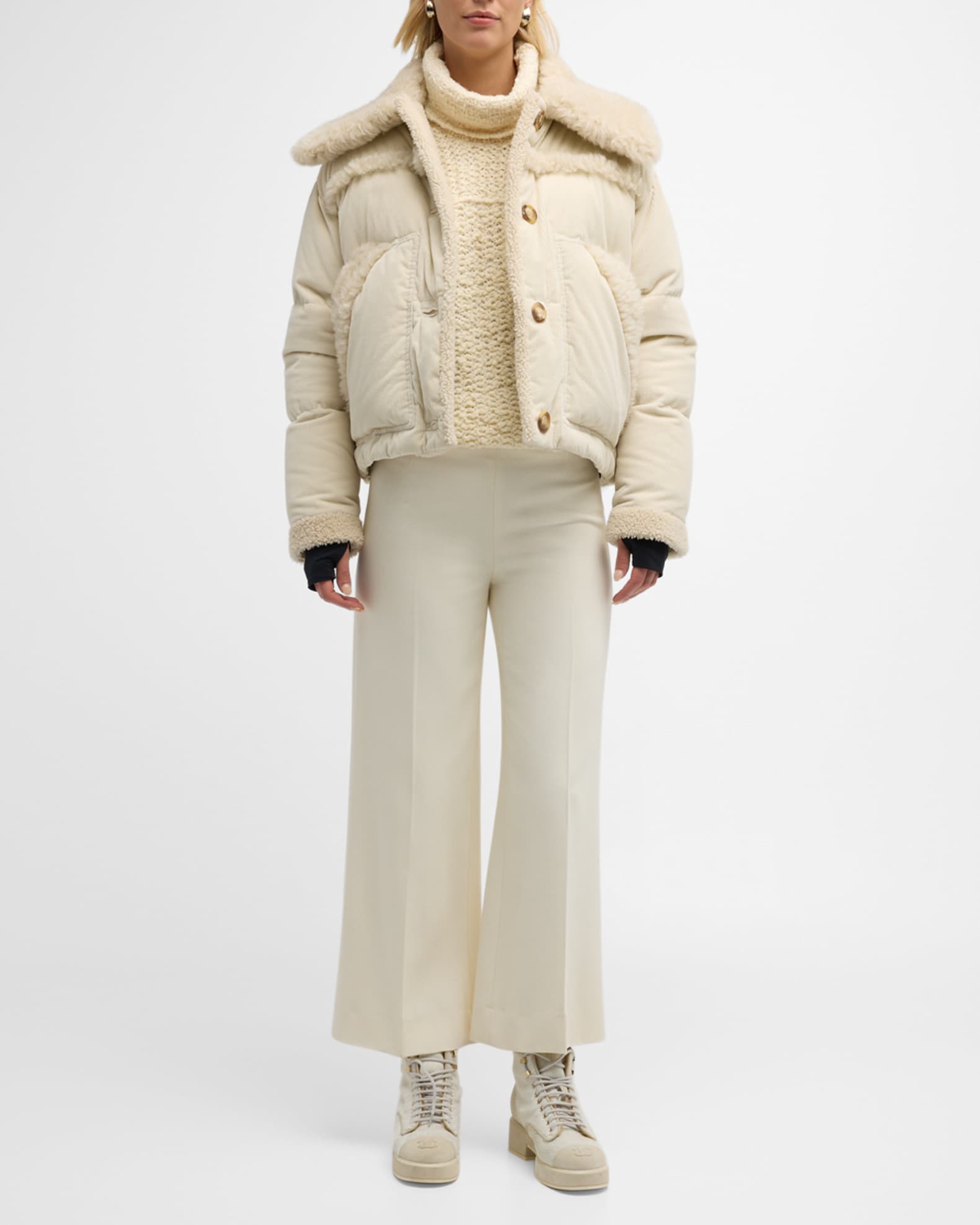 【公式】 Moncler Grenoble Shearling with Jacket Puffer Corduroy Caleu ジャケット・アウター
