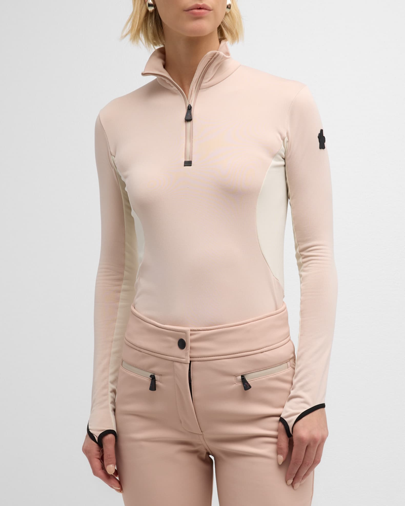 Moncler Grenoble Polartec Quarter-Zip Base Layer | Neiman Marcus