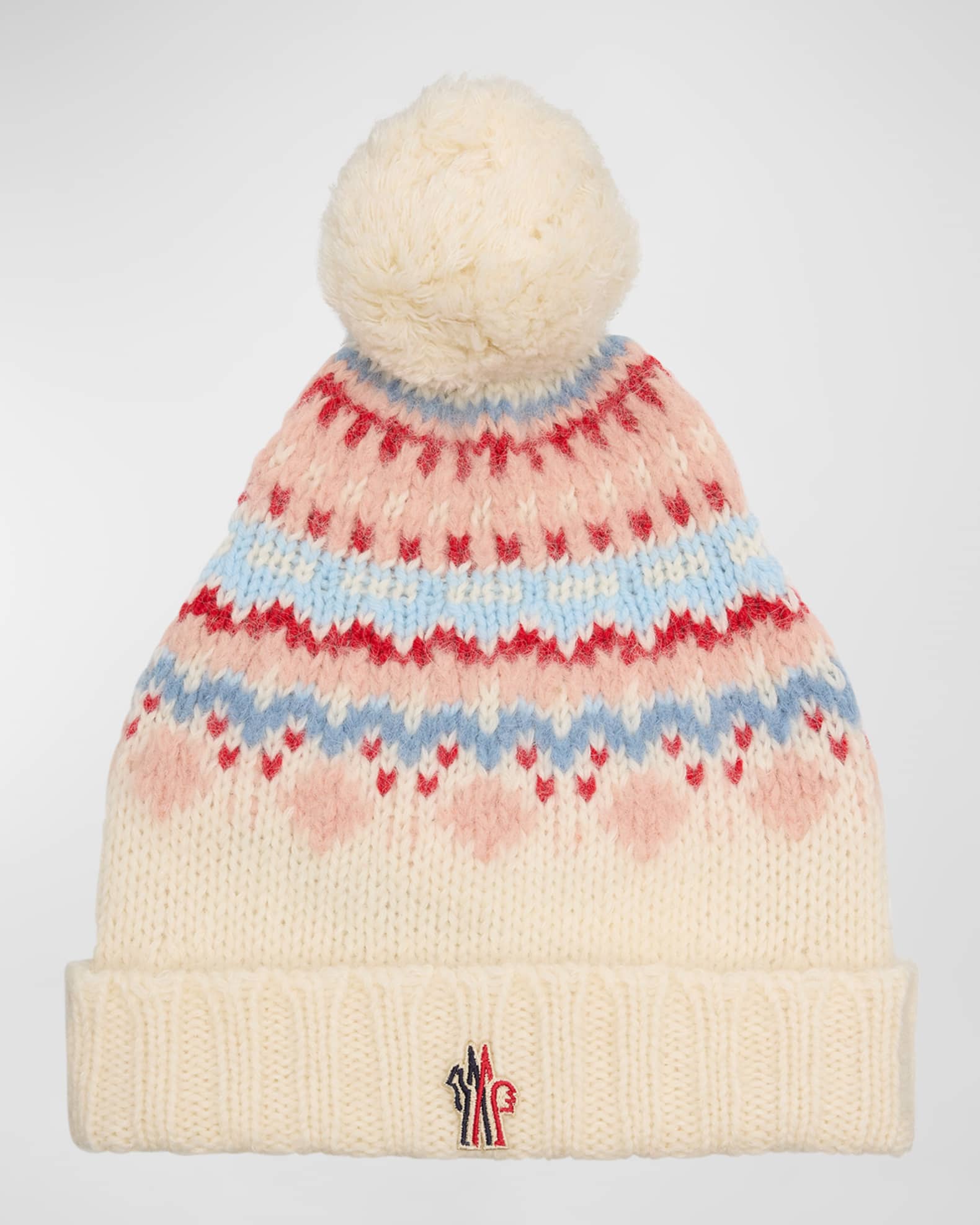 Moncler Grenoble Wool-Blend Beanie with a Shearling Pom