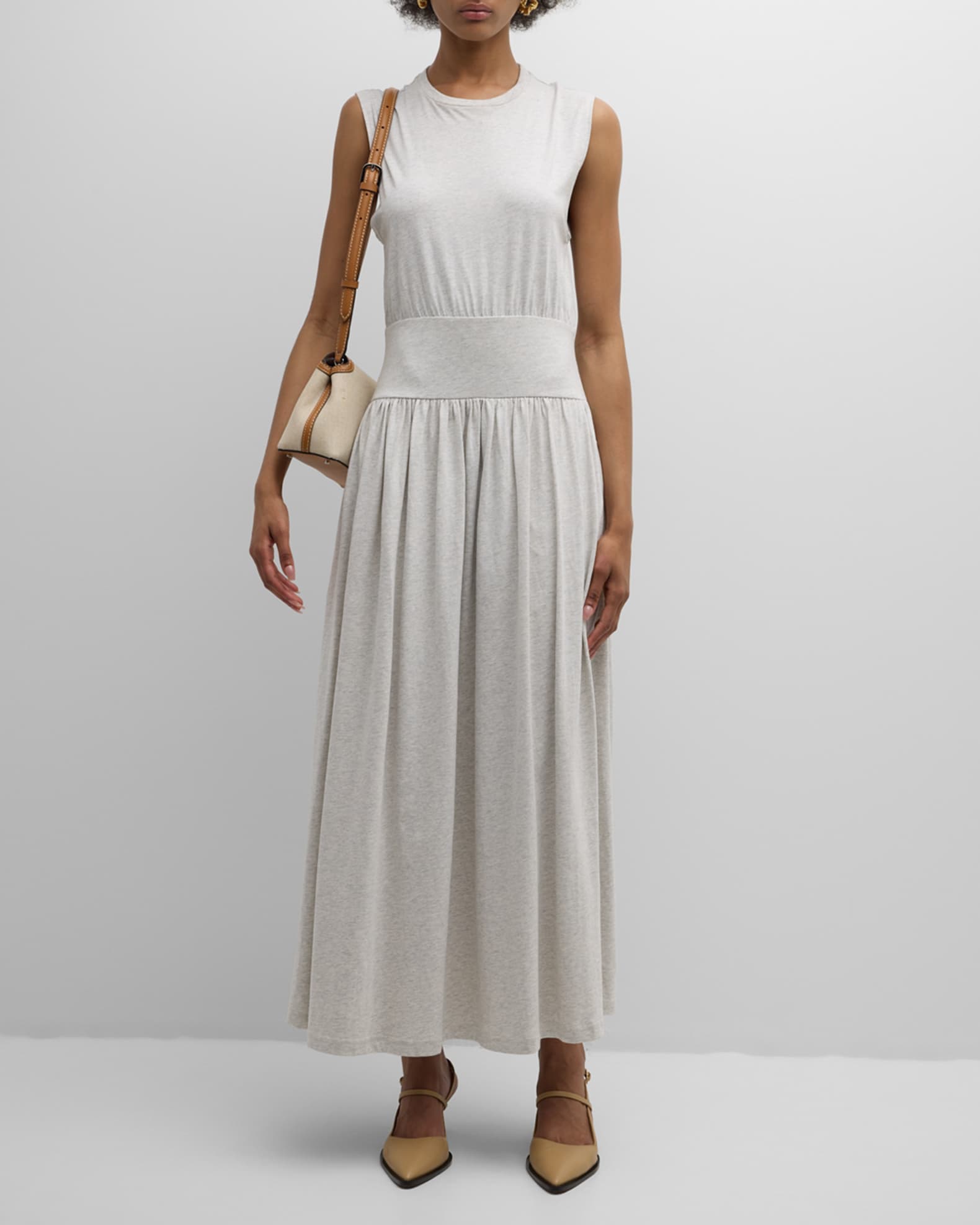 Toteme Sleeveless Cotton Maxi T Shirt Dress Neiman Marcus