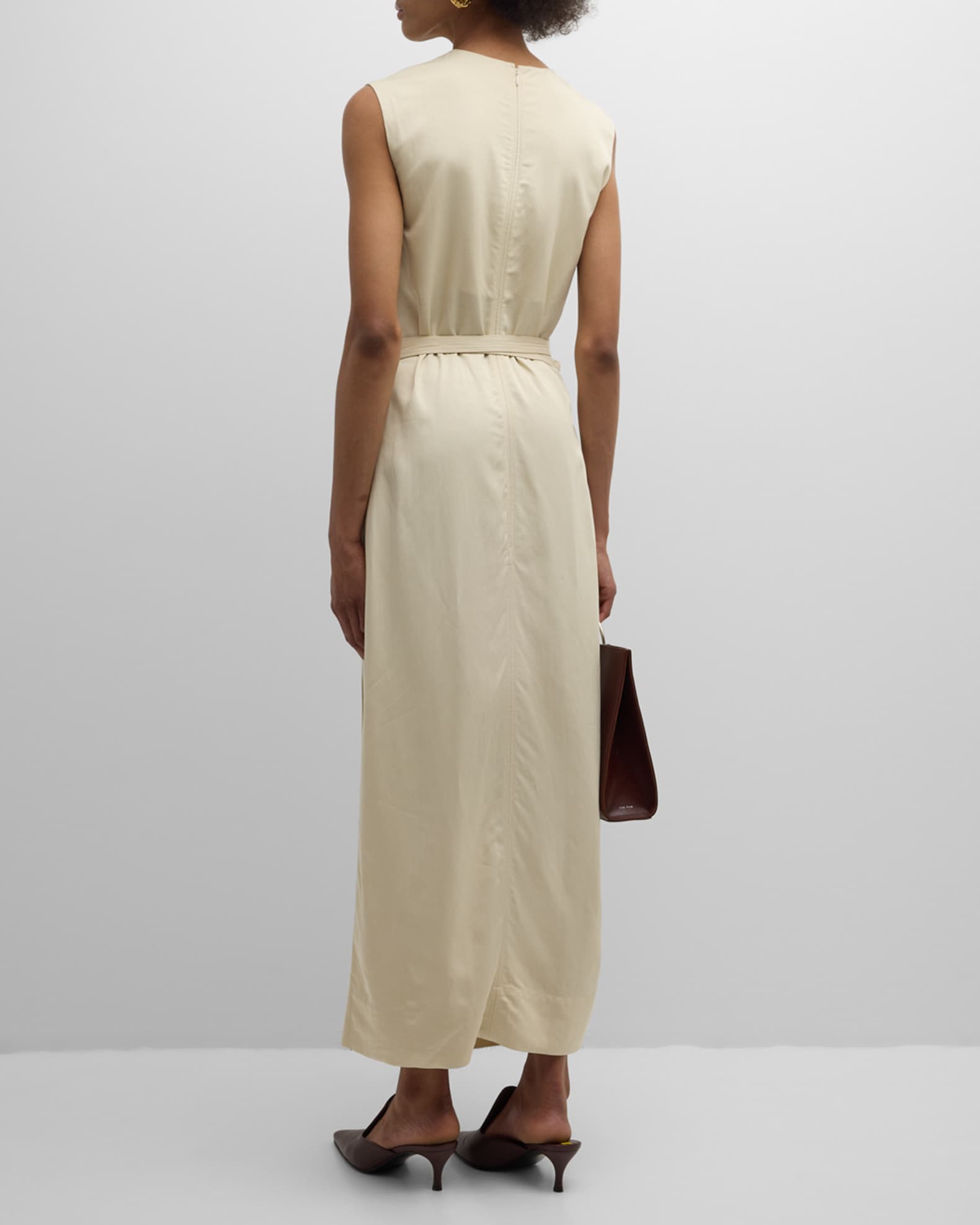 Tie waist maxi dress clearance