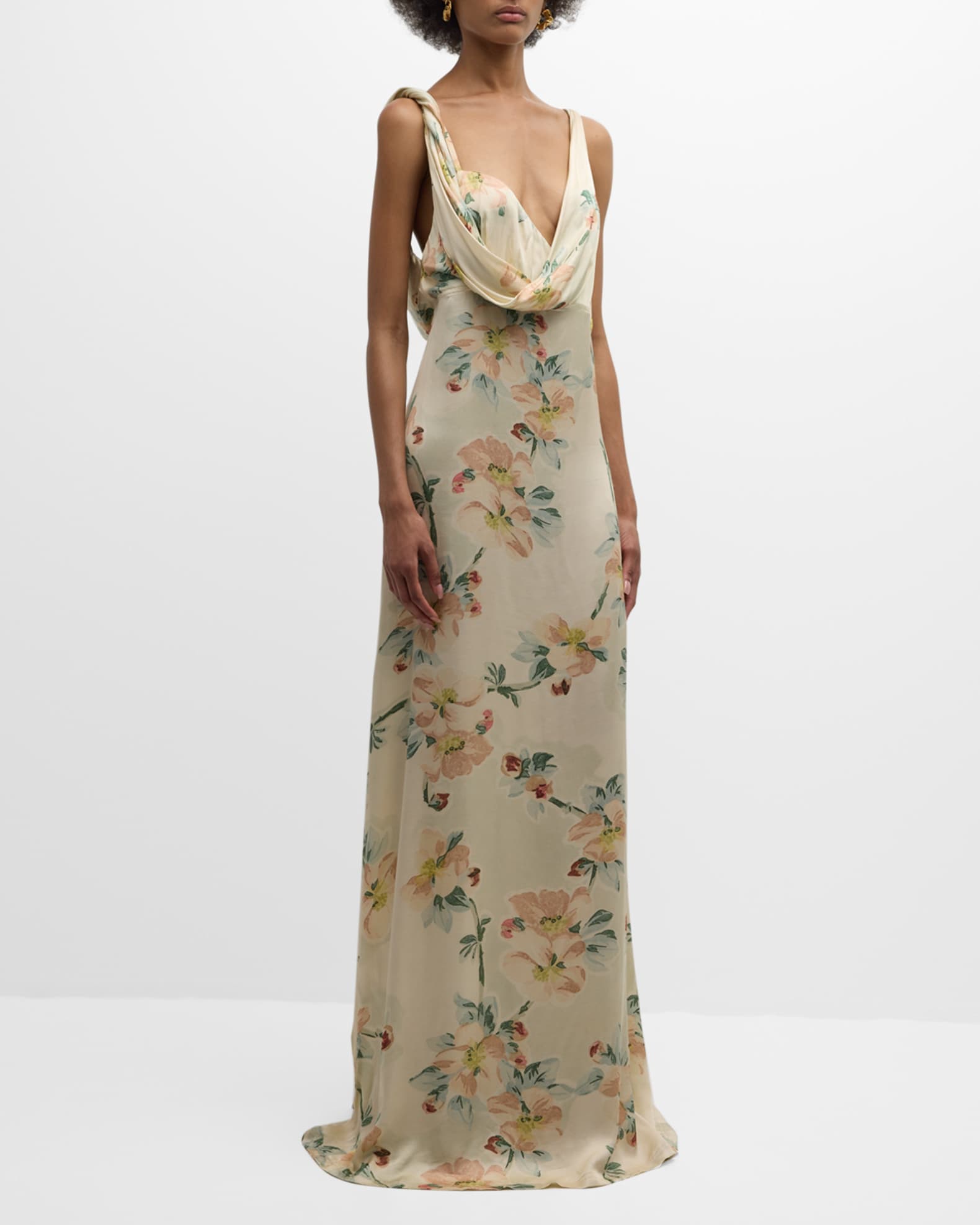 Toteme Beige Twist Maxi Dress