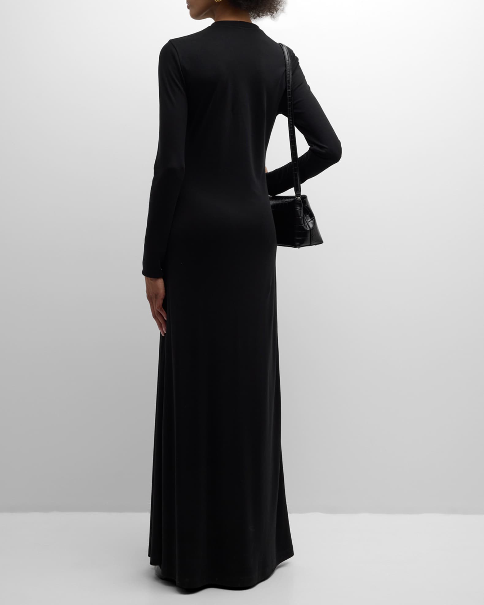 Long sleeve jersey maxi dress cheap