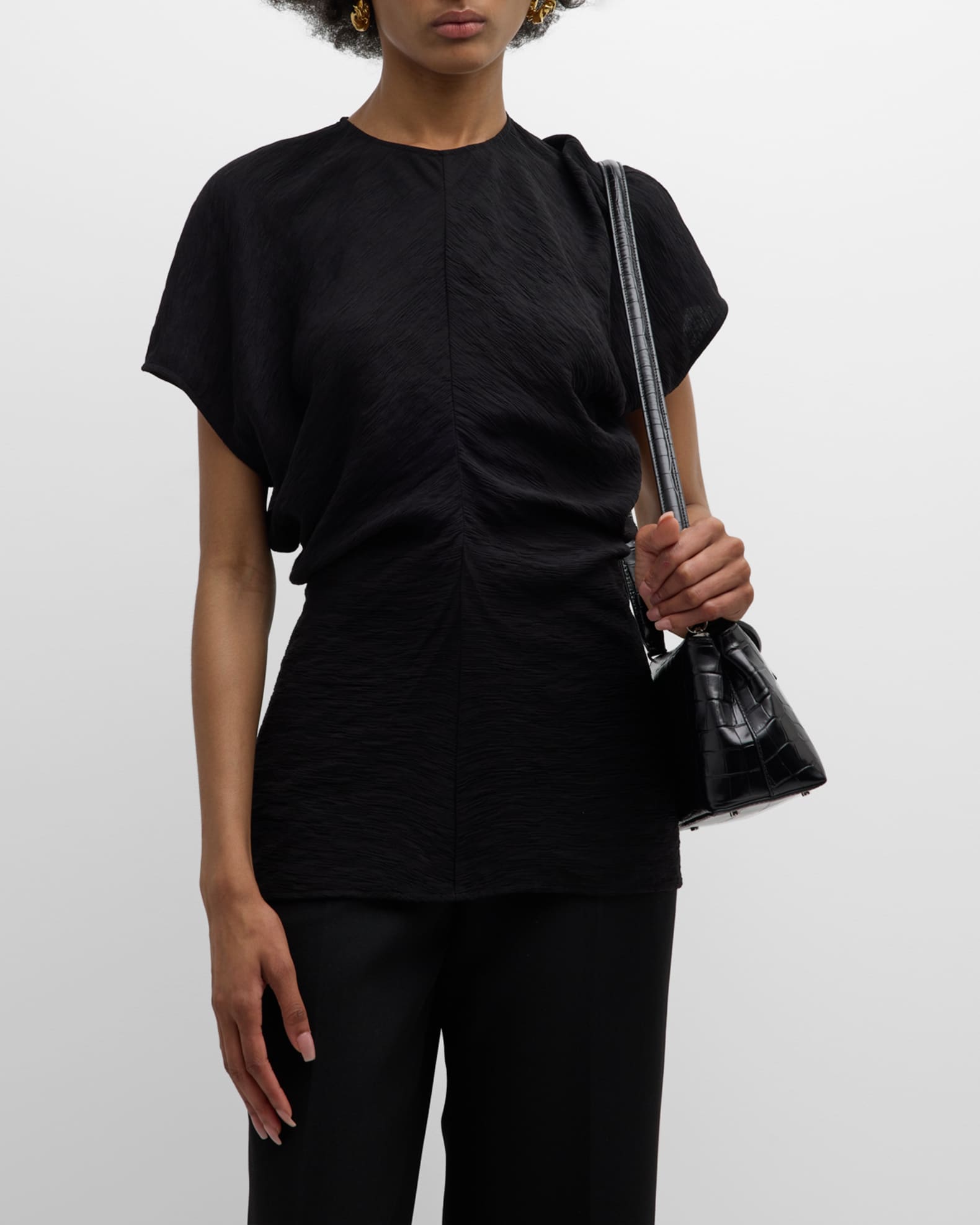 Slouch Waist Short-Sleeve Top 1