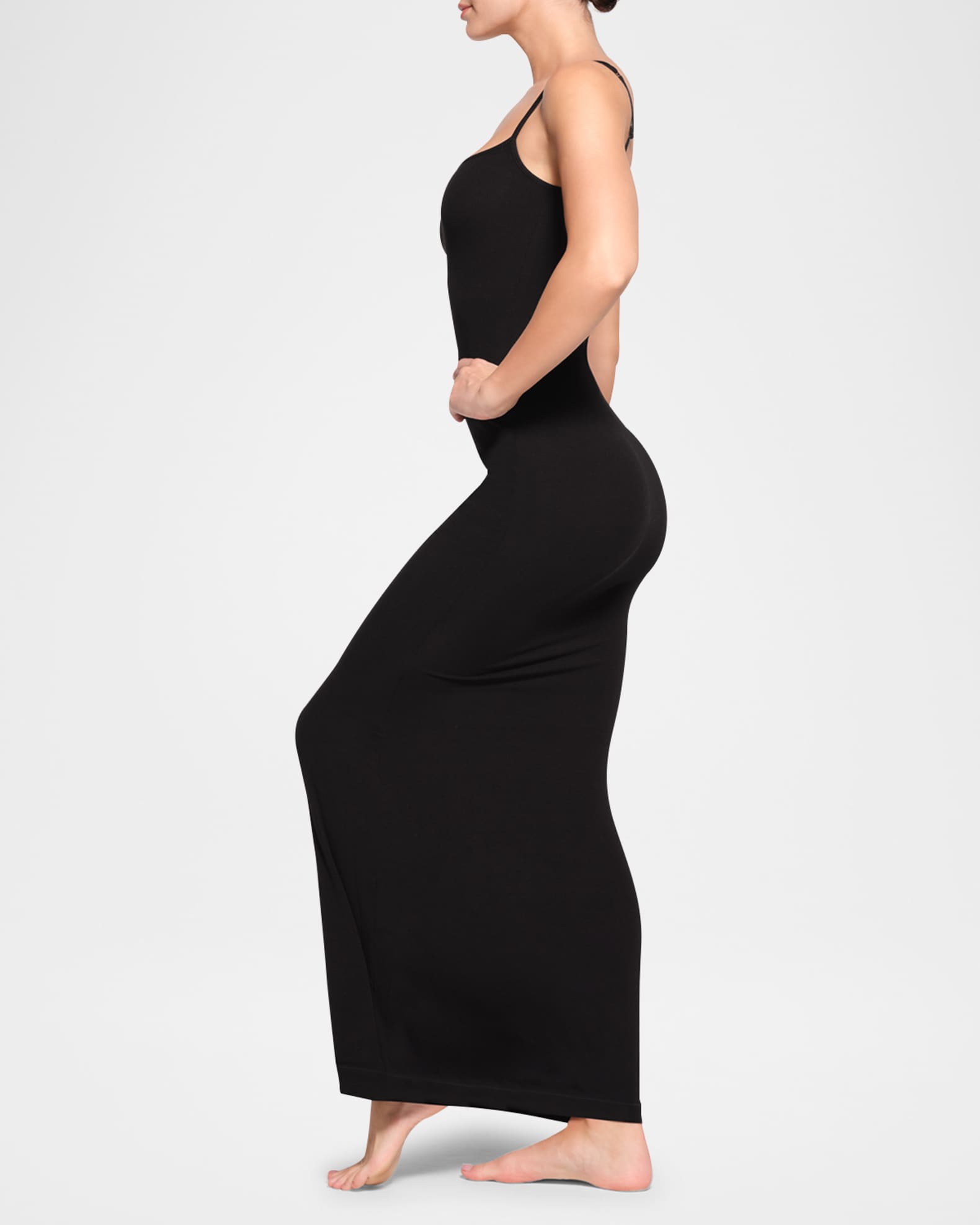 SKIMS/リブ編み LONG SLIP マキシドレス SKIMS Soft Lounge Ribbed Maxi Slip Dress | Neiman Marcus