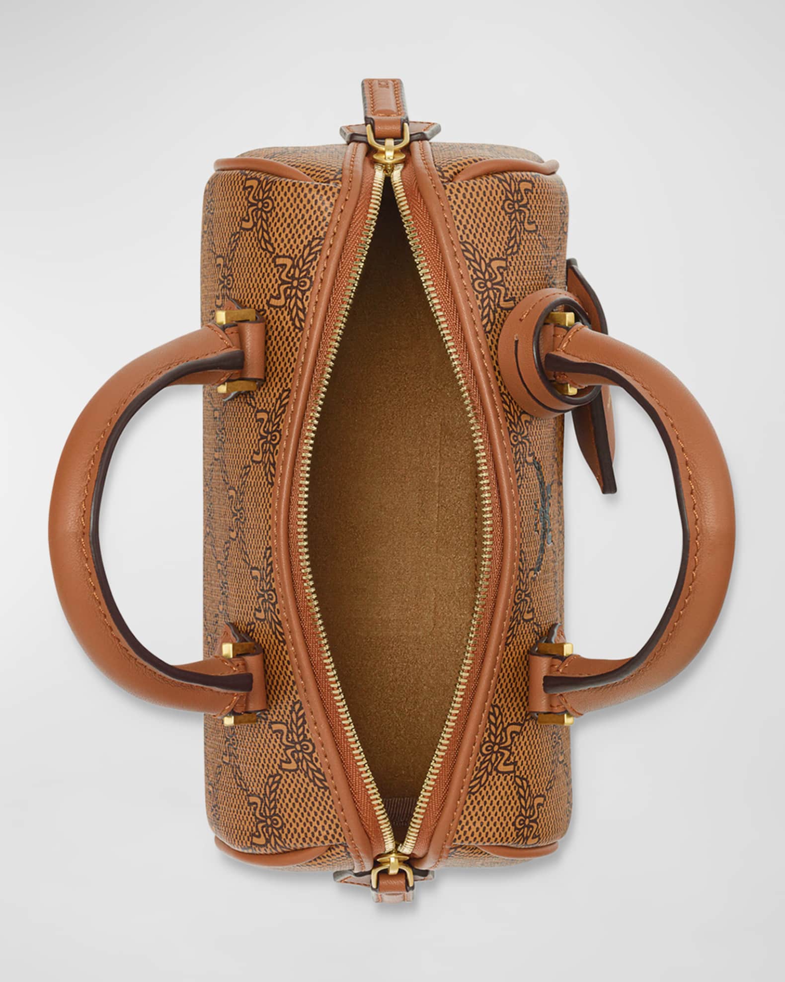 MCM Ella Lauretos Monogram Boston Bag Neiman Marcus