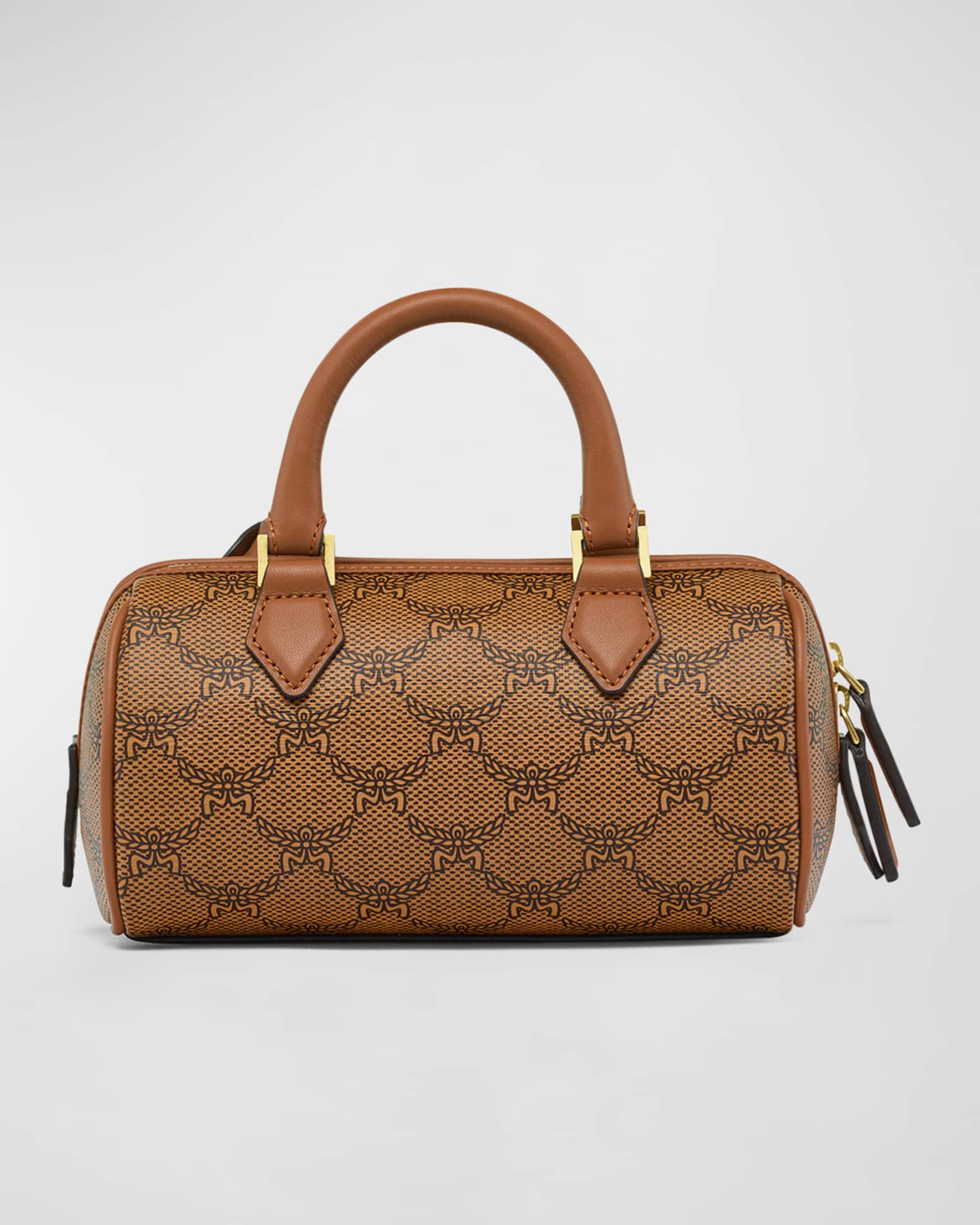 MCM Ella Lauretos Monogram Boston Bag Neiman Marcus