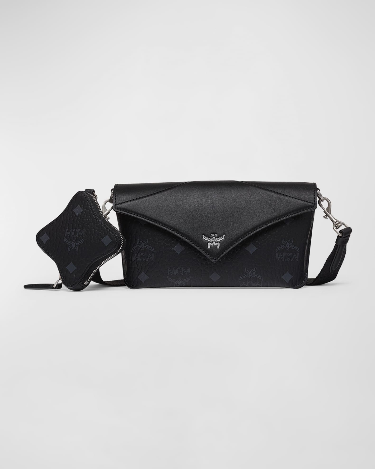 Visetos Monogram Flat Pouch Shoulder Bag 0