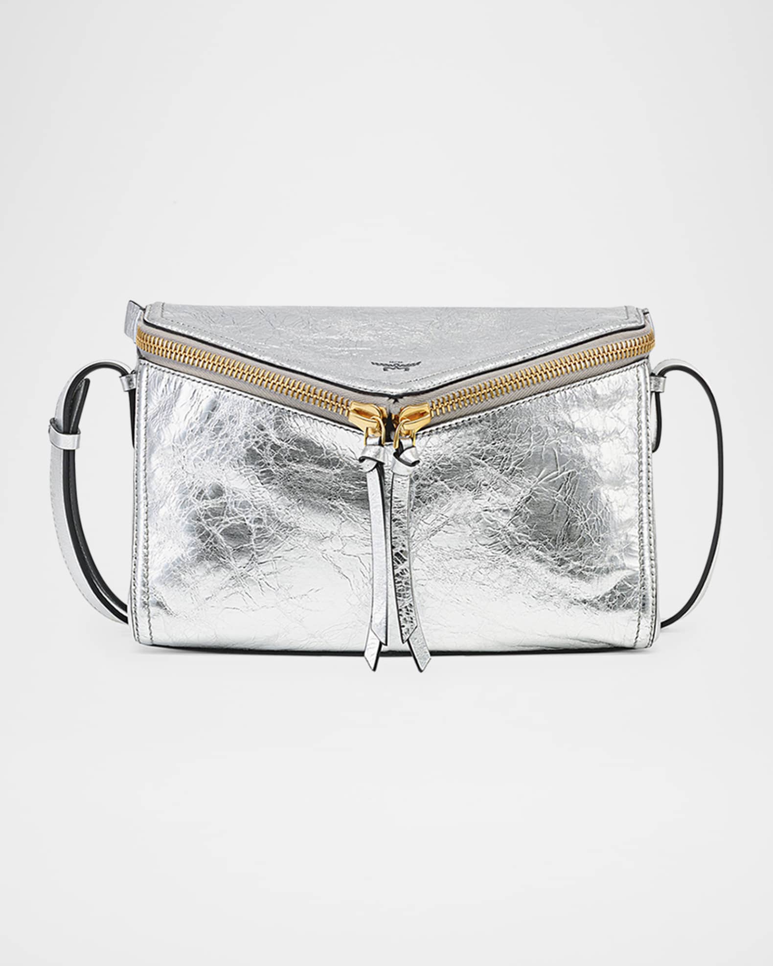 3D Diamant Metallic Leather Shoulder Bag 0