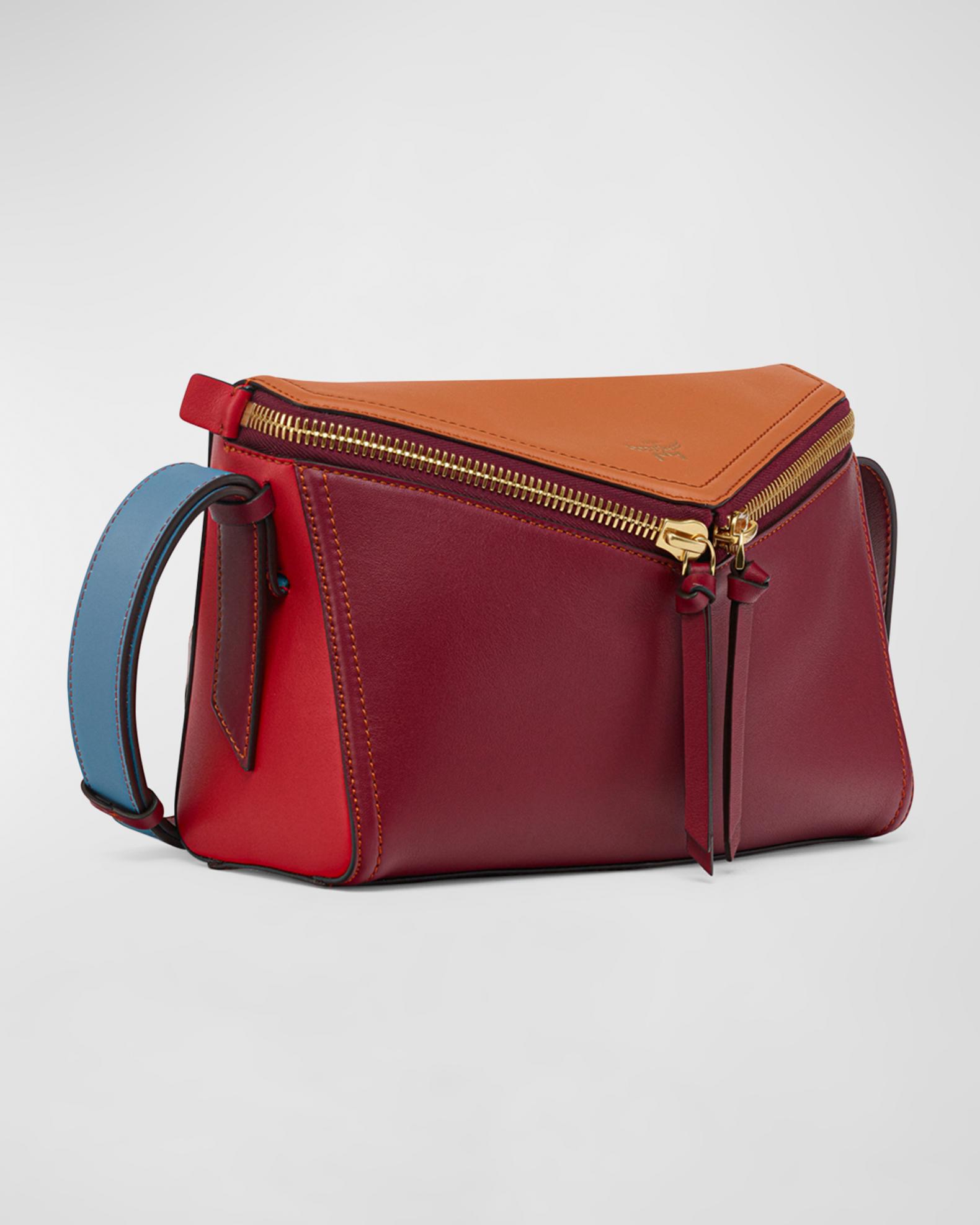 MCM 3D Diamond Colorblock Leather Shoulder Bag | Neiman Marcus