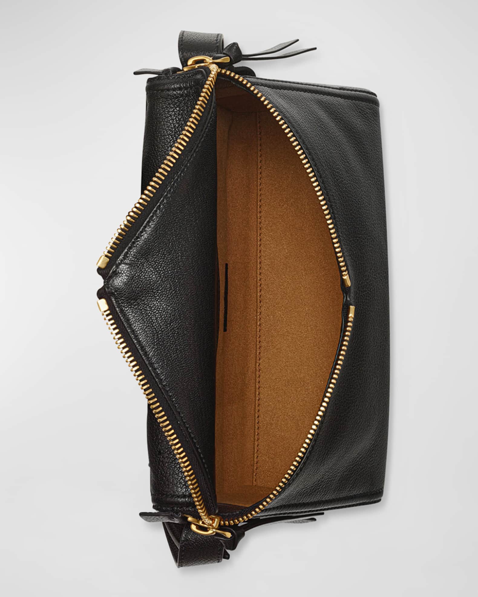 Zip Leather Shoulder Bag 1