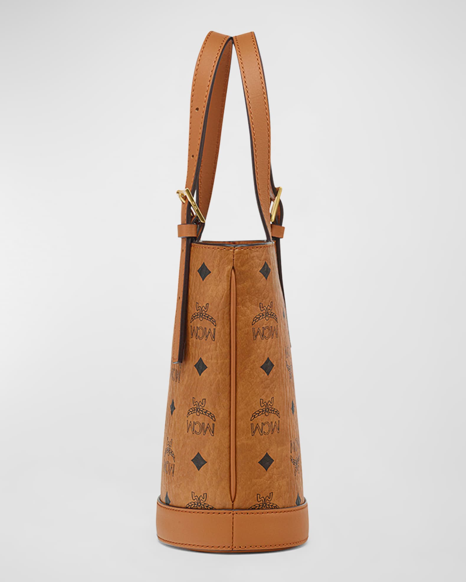 Mcm cognac tote best sale